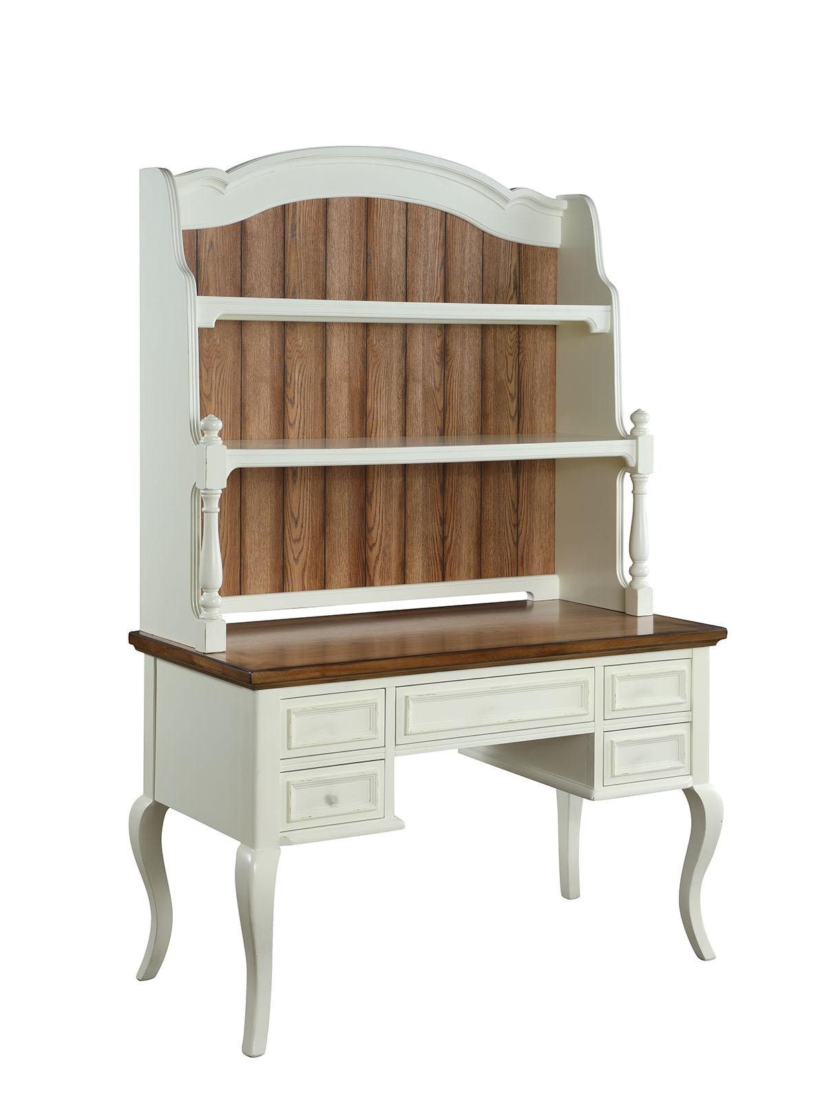 JVmoebel Computertisch Eleganter weißer Bürotisch aus Holz mit praktischen Schubladen (Packung, 1-St., Weiße Bürotische), Made in Europa