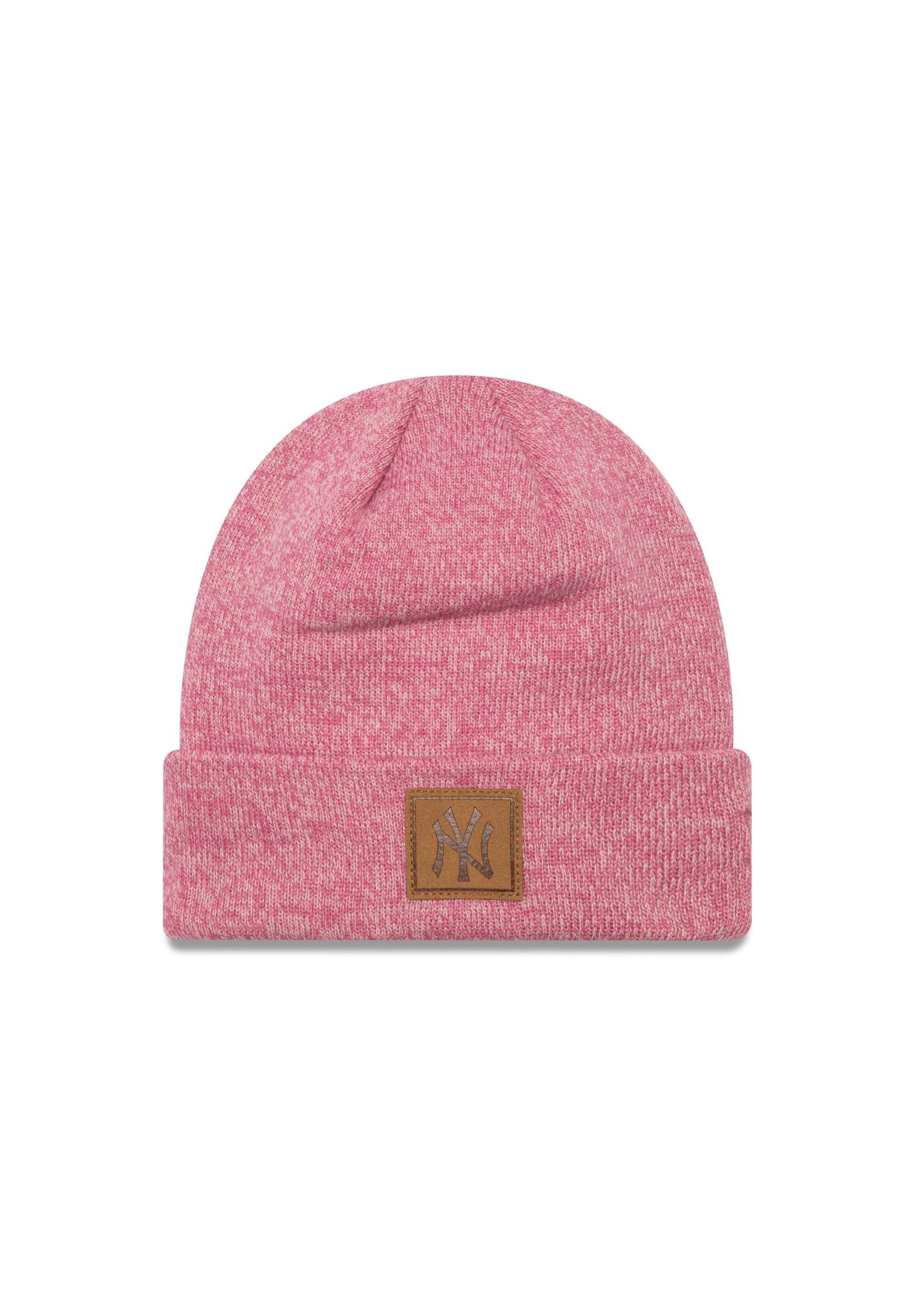 New Era Beanie NY Mütze New Era Team Patch Yankees rosa Winter warm New York Beanie (1-St)