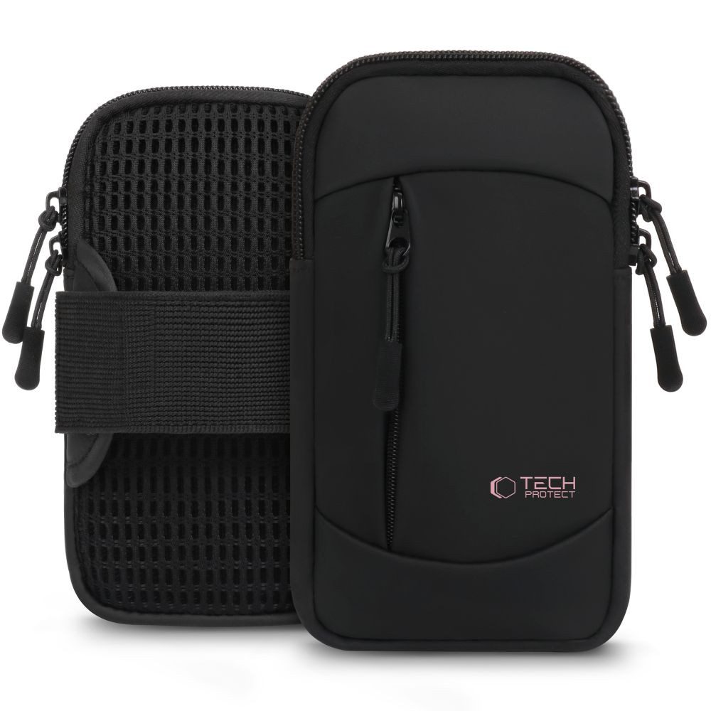 TECH PROTECT Universal Laufarmband Handytasche Fitnesstasche, Smartphones bis 6,9 Zoll, (Spar-Set, 1-tlg., 19 x 10 x 3 cm leicht), 3 Fächer, verstellbarer Riemen, für Handys bis 6,9 Zoll