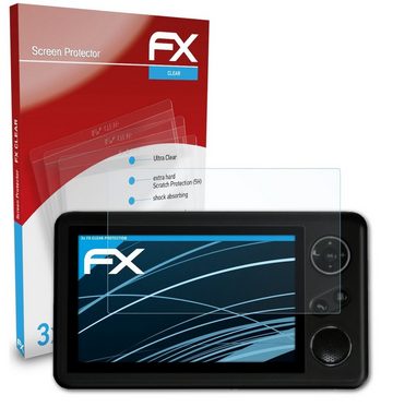 atFoliX Schutzfolie Displayschutz für Odys Pocket TV 43 Cosmo, (3 Folien), Ultraklar und hartbeschichtet