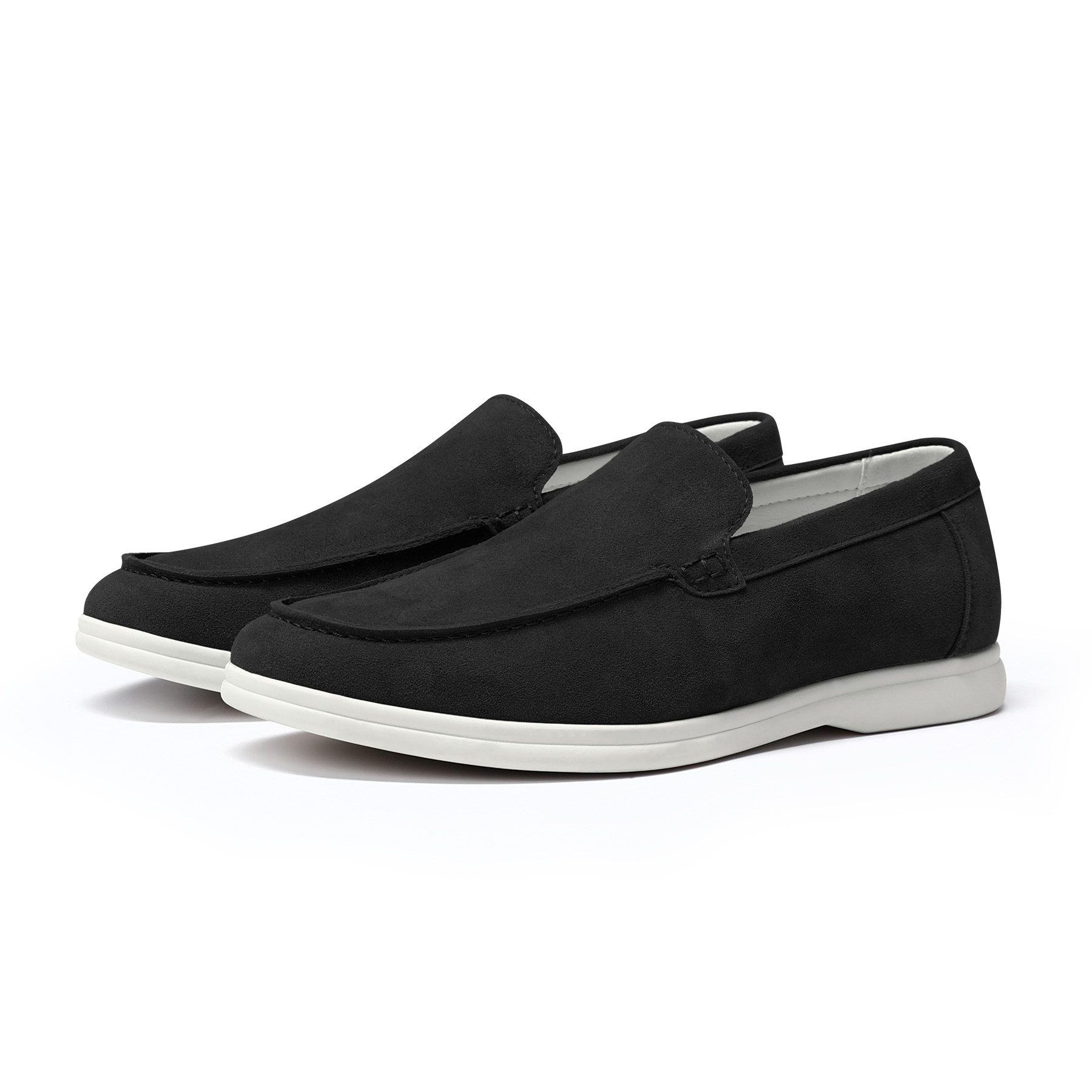 Allthemen Loafer aus Wildlederoptik Mokassins Herren Slipper casual Halbschuh