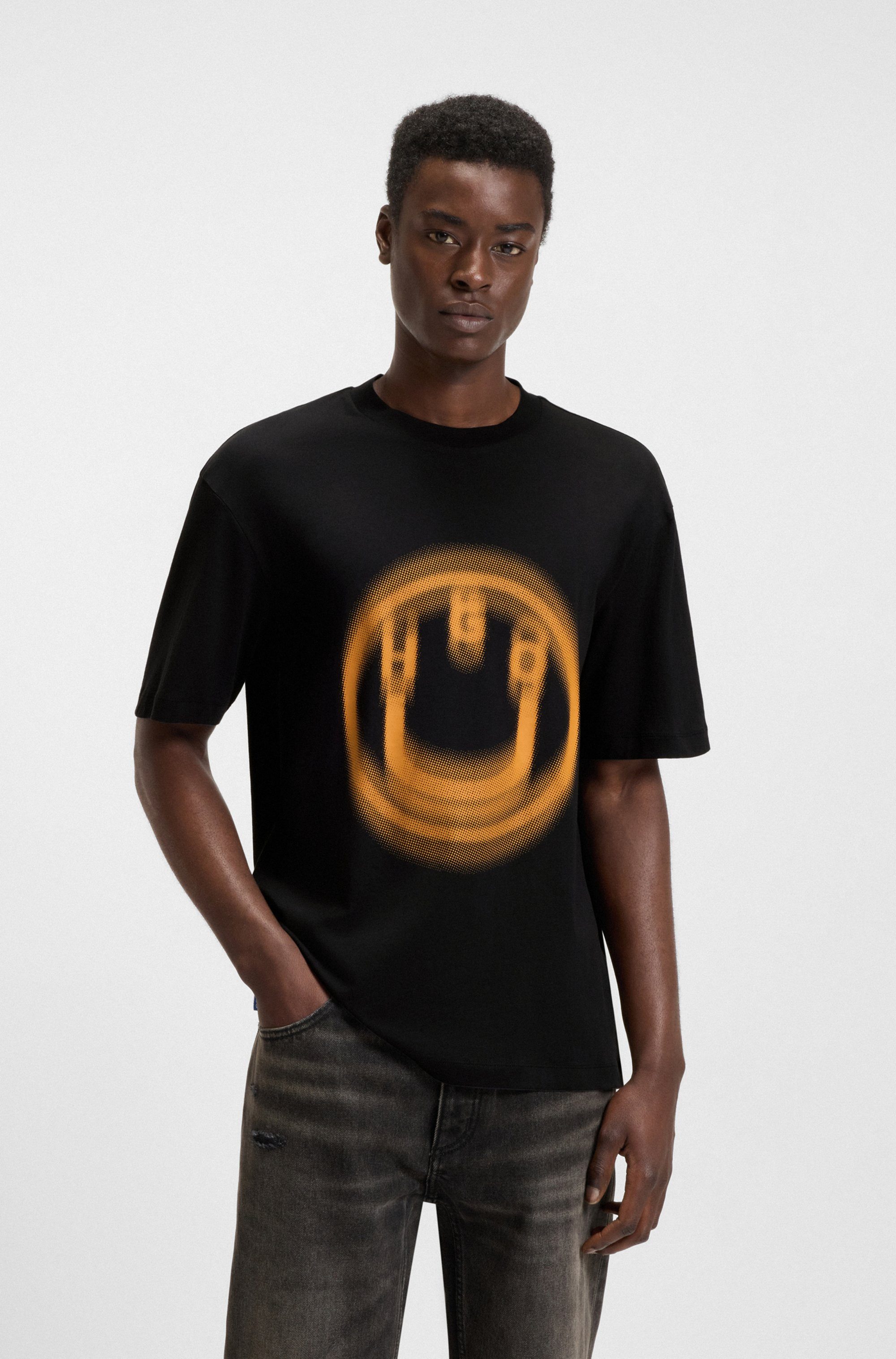 HUGO Blue T-Shirt Nalax mit Logo-Druck günstig online kaufen