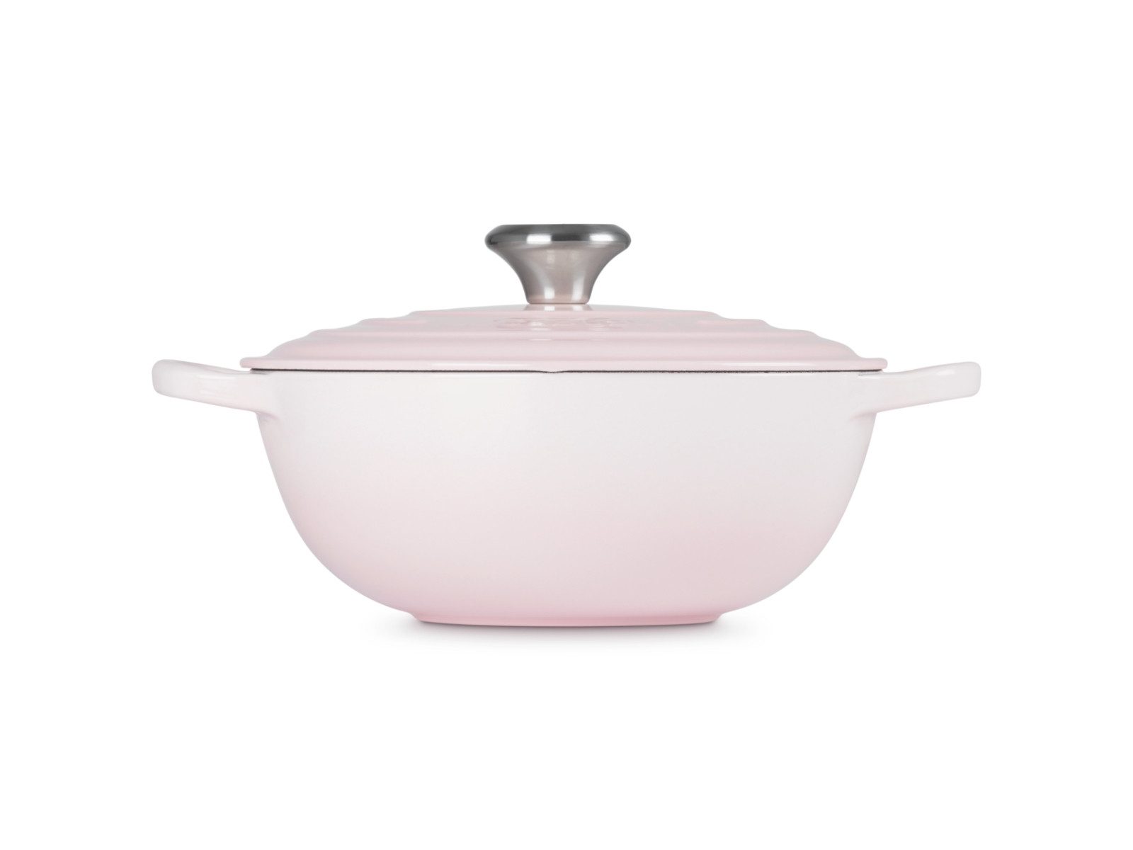 LE CREUSET Bräter Bräter La Marmite Signature rund shell pink 24cm, Emailliertes Gusseisen