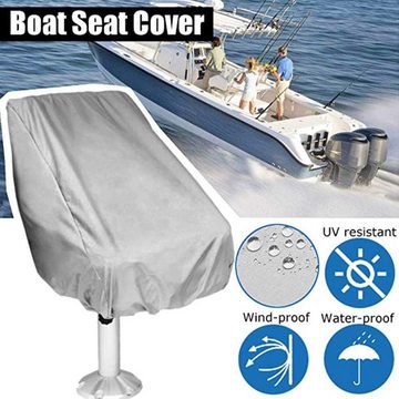 Fivejoy Autositzbezug Bootssitzbezug, wasserdicht, UV-Schutz, wetterfest, für Angelstuhl, 1-tlg., geeignet für die meisten Bootssitze bis 64 cm, silber, Free Size