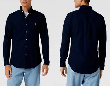 Polo Ralph Lauren Langarmhemd Hemd Custom Fit Poplin Pony Oxford Navy Button-Down
