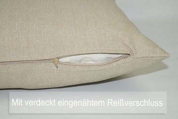 Kissenbezug Kissenbezug 2er Set Struktur Leinenoptik Kissenhülle Deko Kissen Doppe, Haus und Deko (2 Stück)