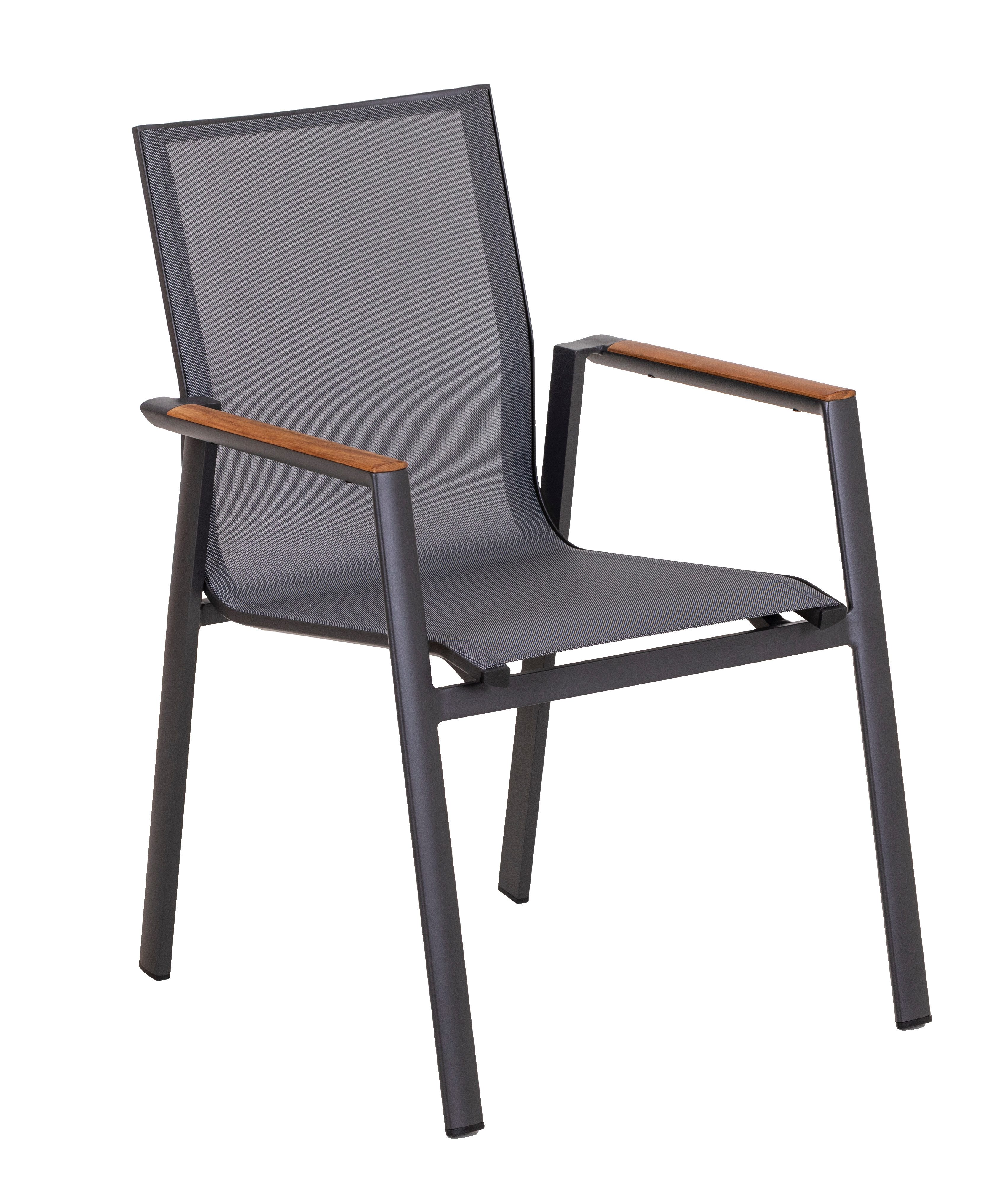 acamp Gartenstuhl 6-teiliges Stapelstuhl Set Vegas (Gartenmöbel Set), Stühle Set, stapelbar, Stapelsessel, Loungestühle, 58x67x88 cm