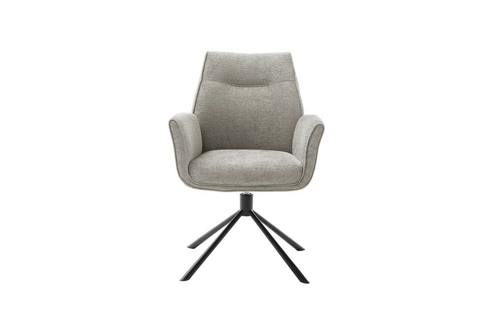 MCA furniture Esszimmerstuhl 2er Set Stuhl Diveria mit Armlehnen, drehbar, taupe / sandfarben (2er-Set)