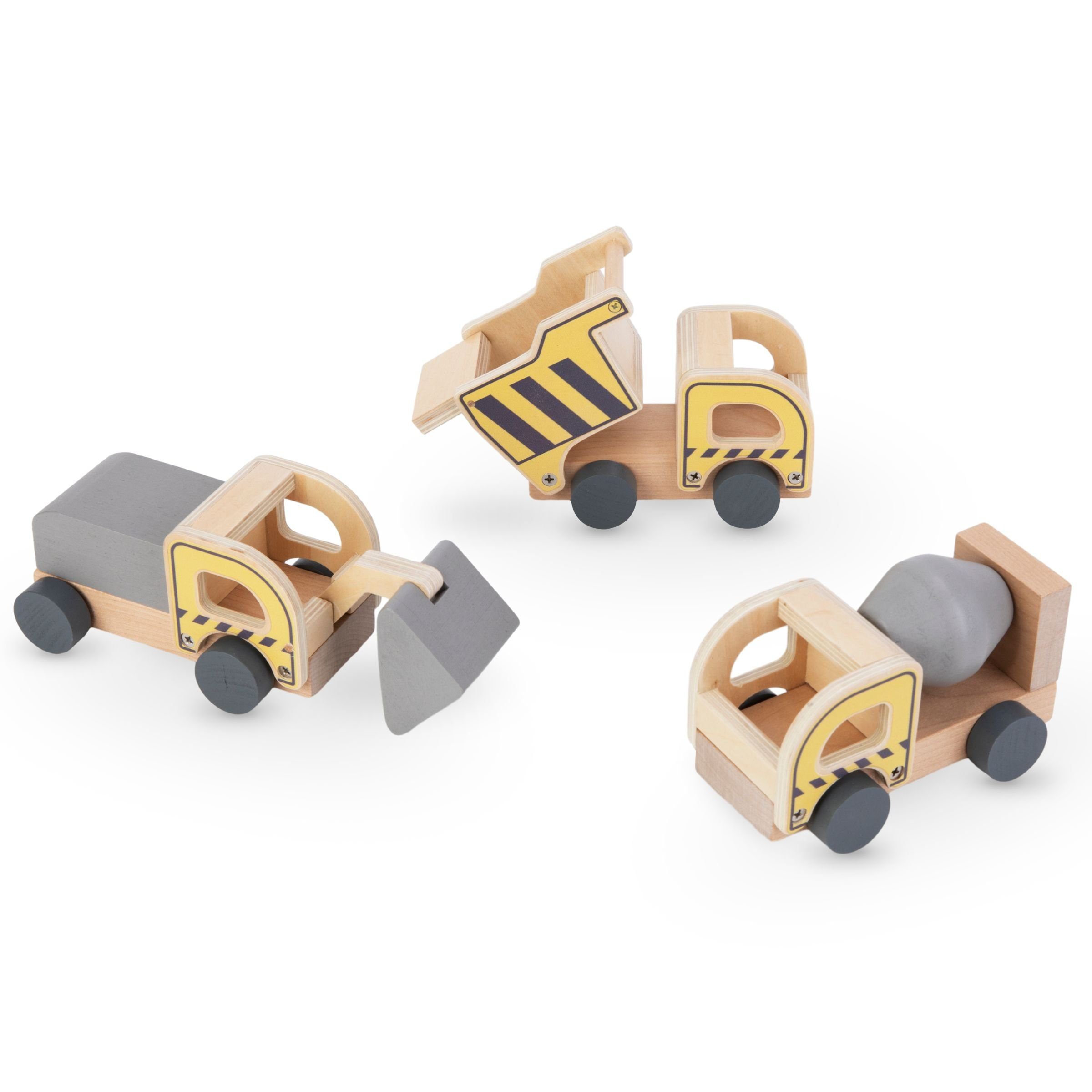 Mamabrum Baustellen-Spielzeugset - Holzkran, Lastwagen & Zubehör Konstruktions-Spielset – Bild 4 von 5