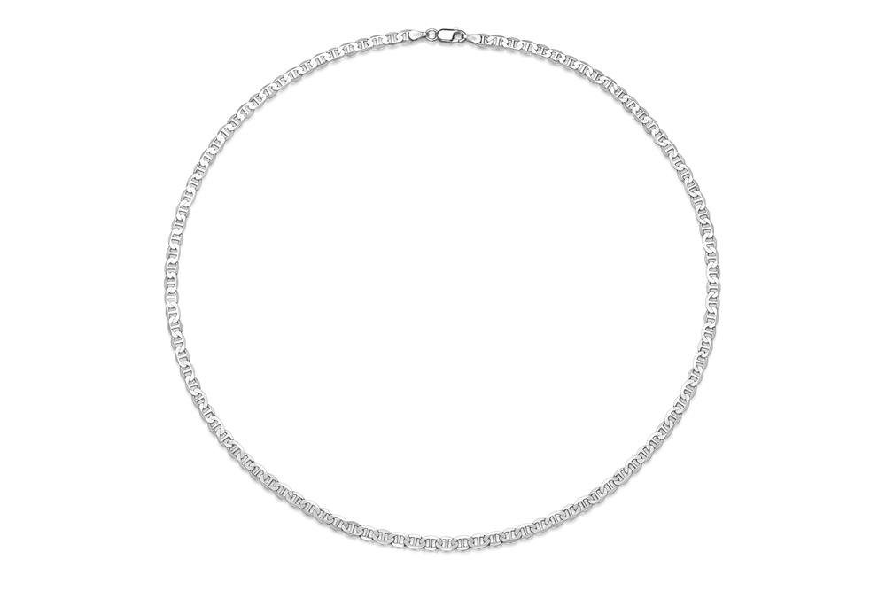 Silberkettenstore Silberkette Stegpanzerkette 4mm - 925 Silber, Länge wählb günstig online kaufen