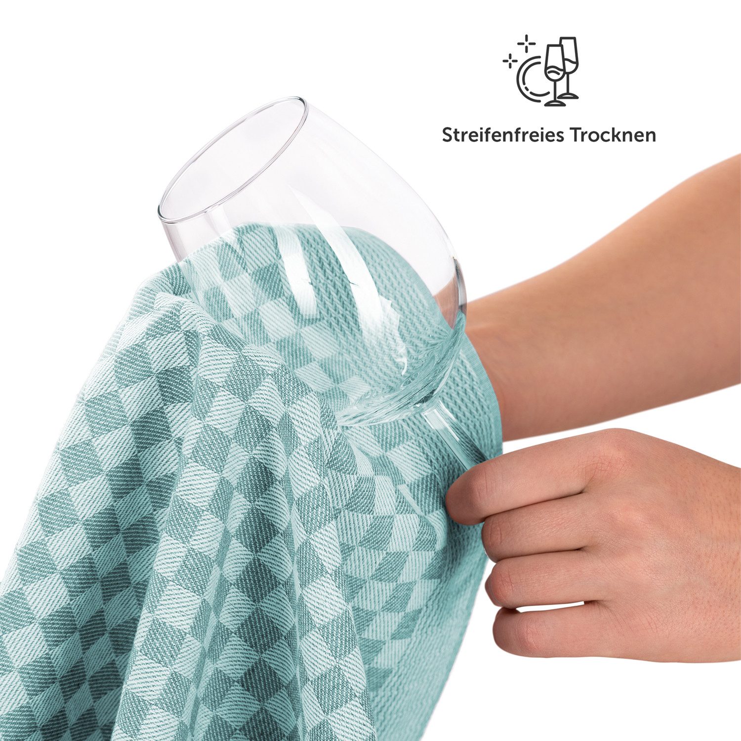Blumtal Geschirrtuch Premium Geschirrhandtücher in 50 x 70 cm, (Set, 5-tlg., 5, 10 oder 20 Geschirrtücher), 100% Baumwolle, Oeko-TEX® Zertifiziert – Bild 4 von 5