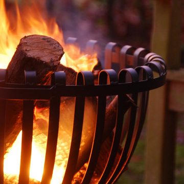 Linoows Feuerkorb Feuerkorb in Tulpenform, Gartenfeuer, Feuerschale, (Feuerkorb mit Untergestell)