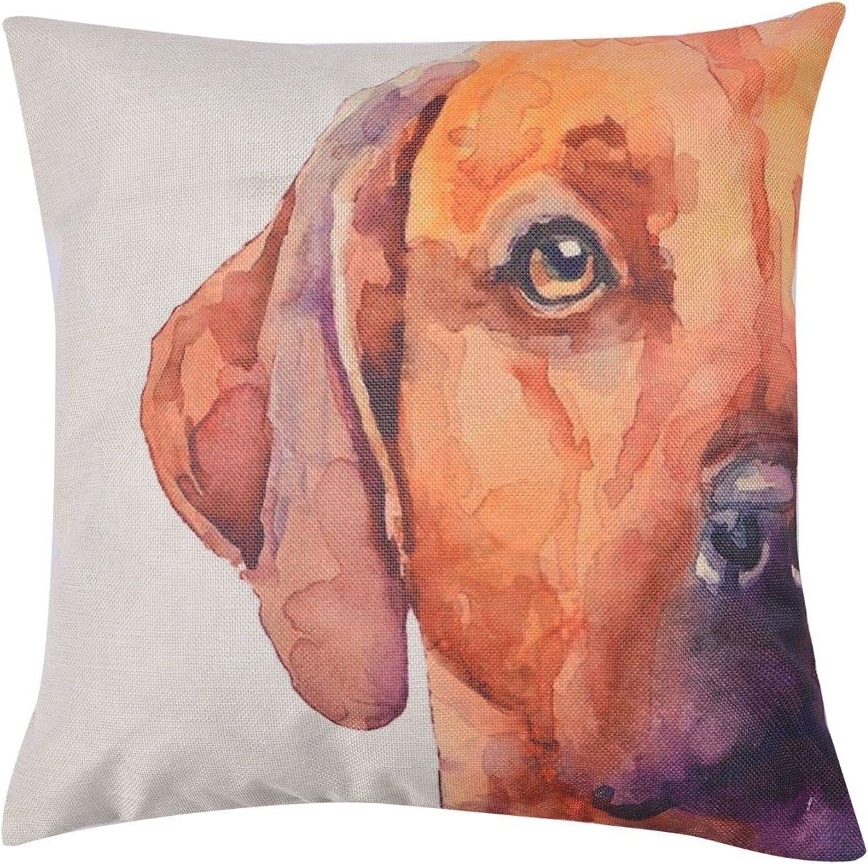 Clayre & Eef Подушкиhülle Подушкиhülle Ridgeback Hund Beige Braun Modern 43 x 43 cm, Ridgeback Hund