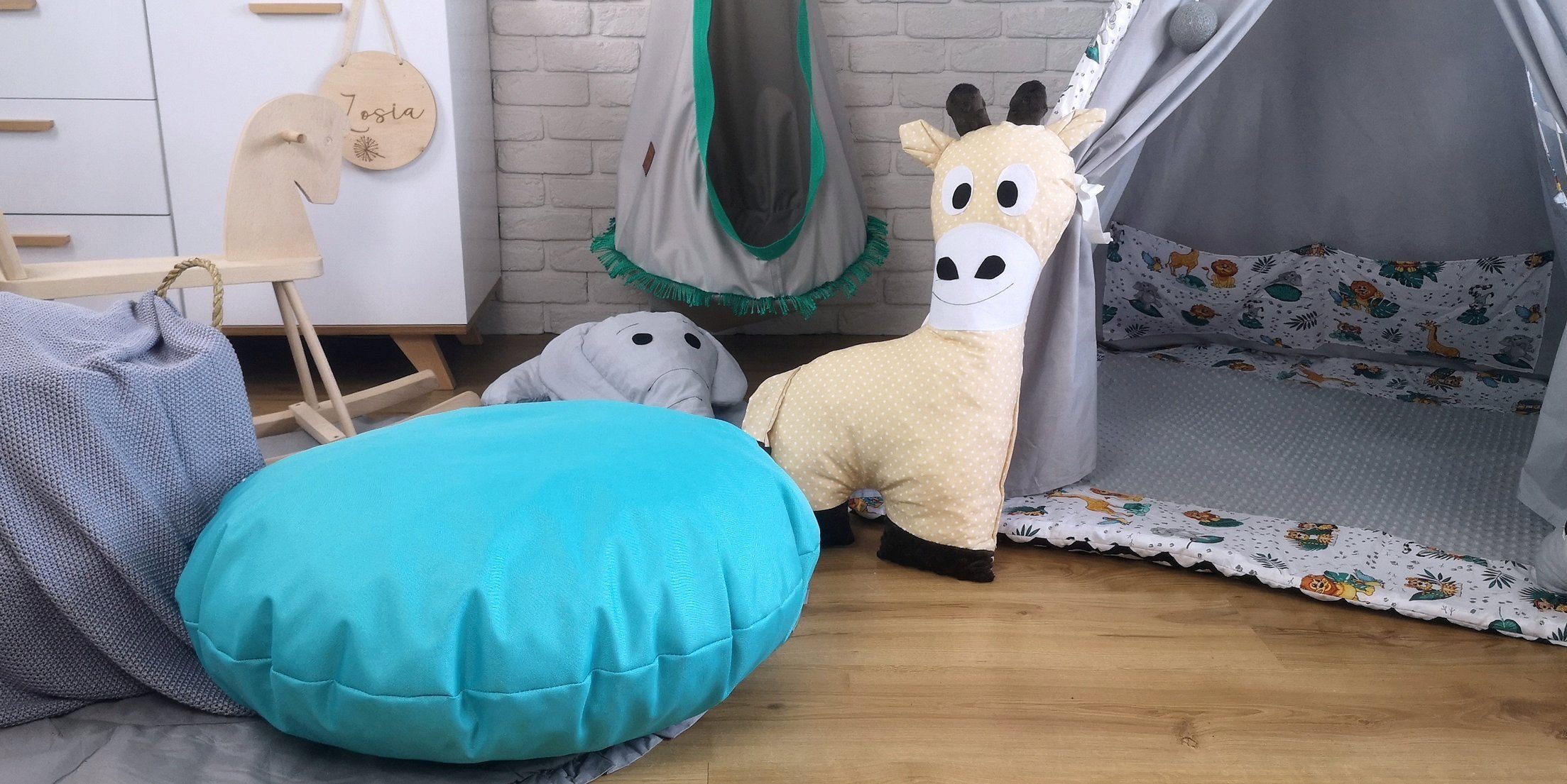Pamek Nestschaukel Hängecocon mit Sitzkissen Hänhehöhle Kinderschaukel Hängesessel, Sitzkissen 62 cm Durchmesser.