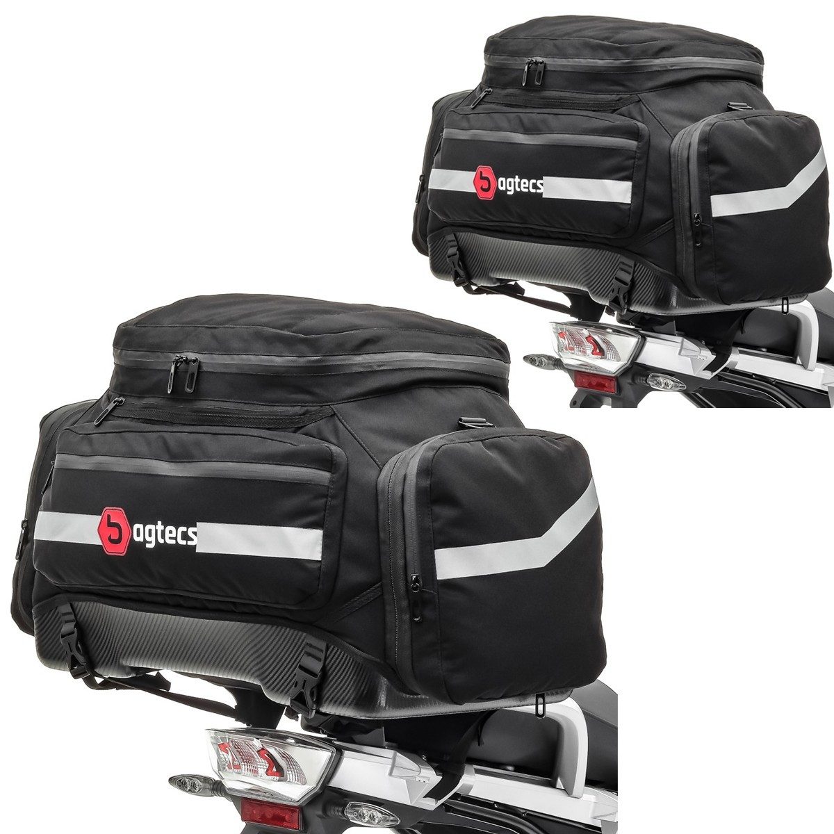 Bagtecs Reisetasche 2x Motorrad Hecktasche # K55 Soziussitz Tasche 55L wasserdicht Spar-Se