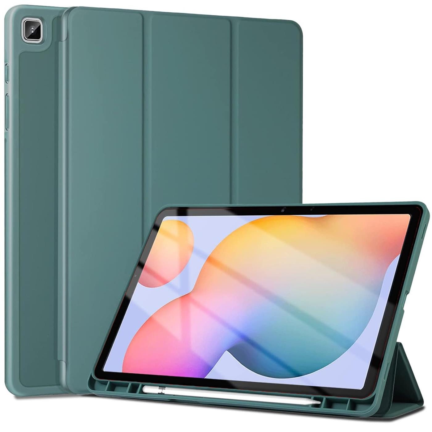 CoolGadget Tablet-Hülle Smart Cover für Samsung Galaxy Tab S7 FE, Schutz Tasche aufstellbar mit Stift Halter für Galaxy Tab S7 FE