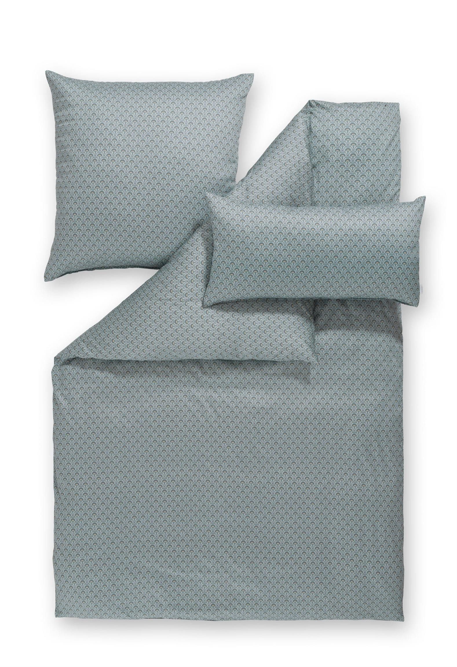 Estella Bettwäsche Estella Mako Satin Bettwäsche Melina 135x200 80x80 cm in mint, Mako-Satin, Ganzjahresbettwäsche, Estella Mako Satin, Melina in mint
