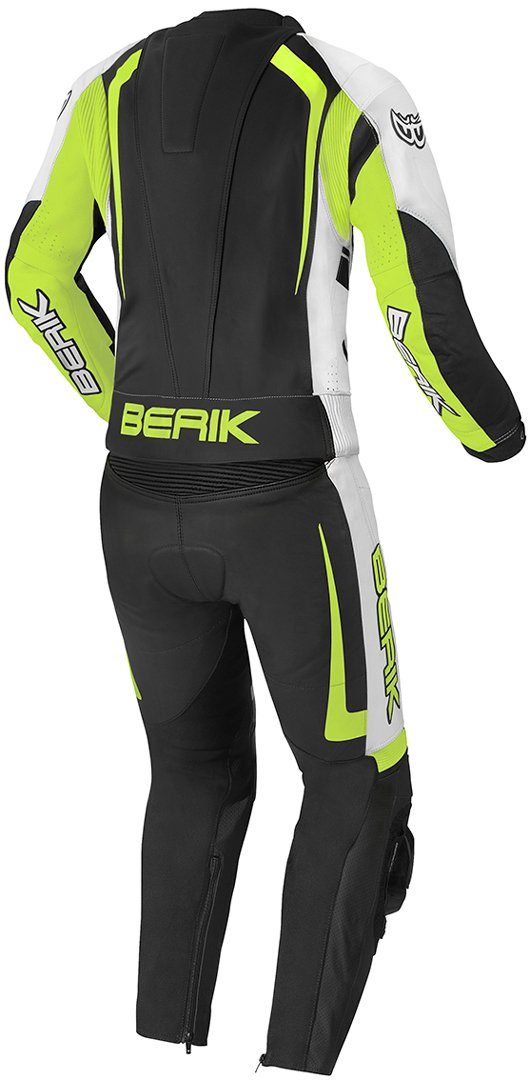 Berik Race-X Lederkombi 2-Teiler Black/White/Yellow Motorrad Motorradkombi