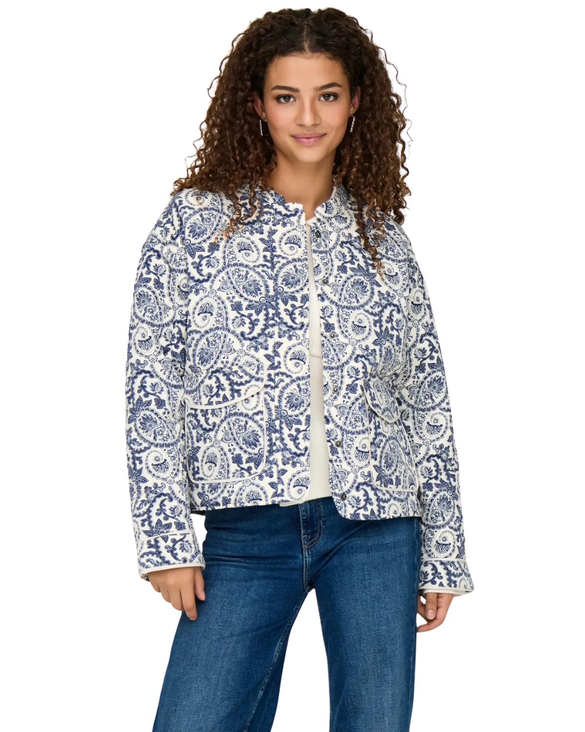 ONLY Steppjacke stylische Quilted Jacke mit Muster