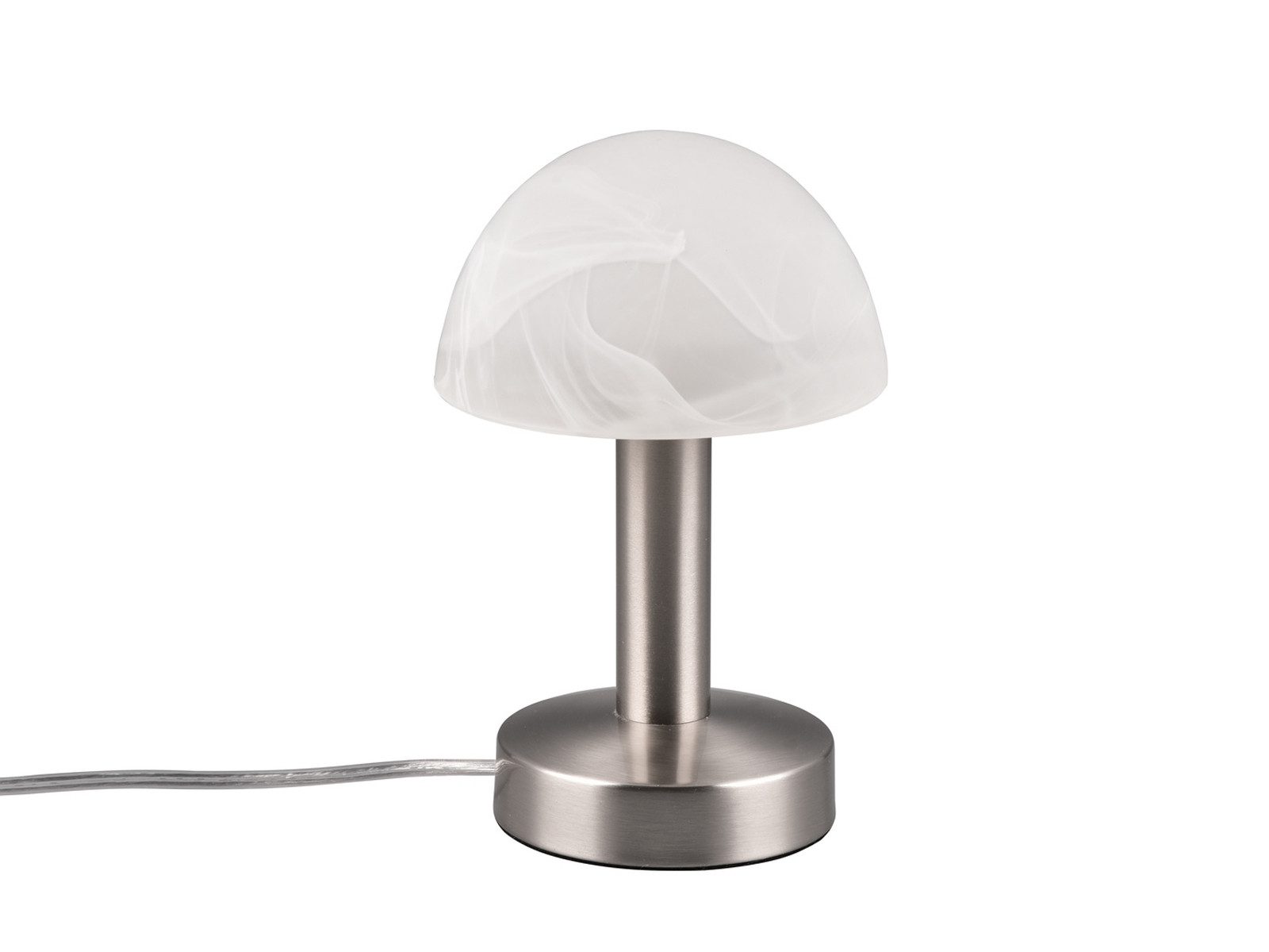 TRIO Leuchten LED Nachttischlampe Touch Tischlampe mit E14 LED, Höhe 21cm, dimmbar, LED wechselbar, Warmweiß, kleine Pilz-Lampe, Designklassiker Tischleuchte inkl. E14 LED