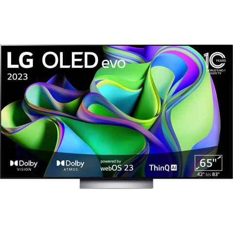 LG OLED65C37LA OLED-Fernseher (165 cm/65 Zoll, 4K Ultra HD, Smart-TV, OLED evo, bis zu 120 Hz, α9 Gen6 4K AI-Prozessor, Twin Triple Tuner)
