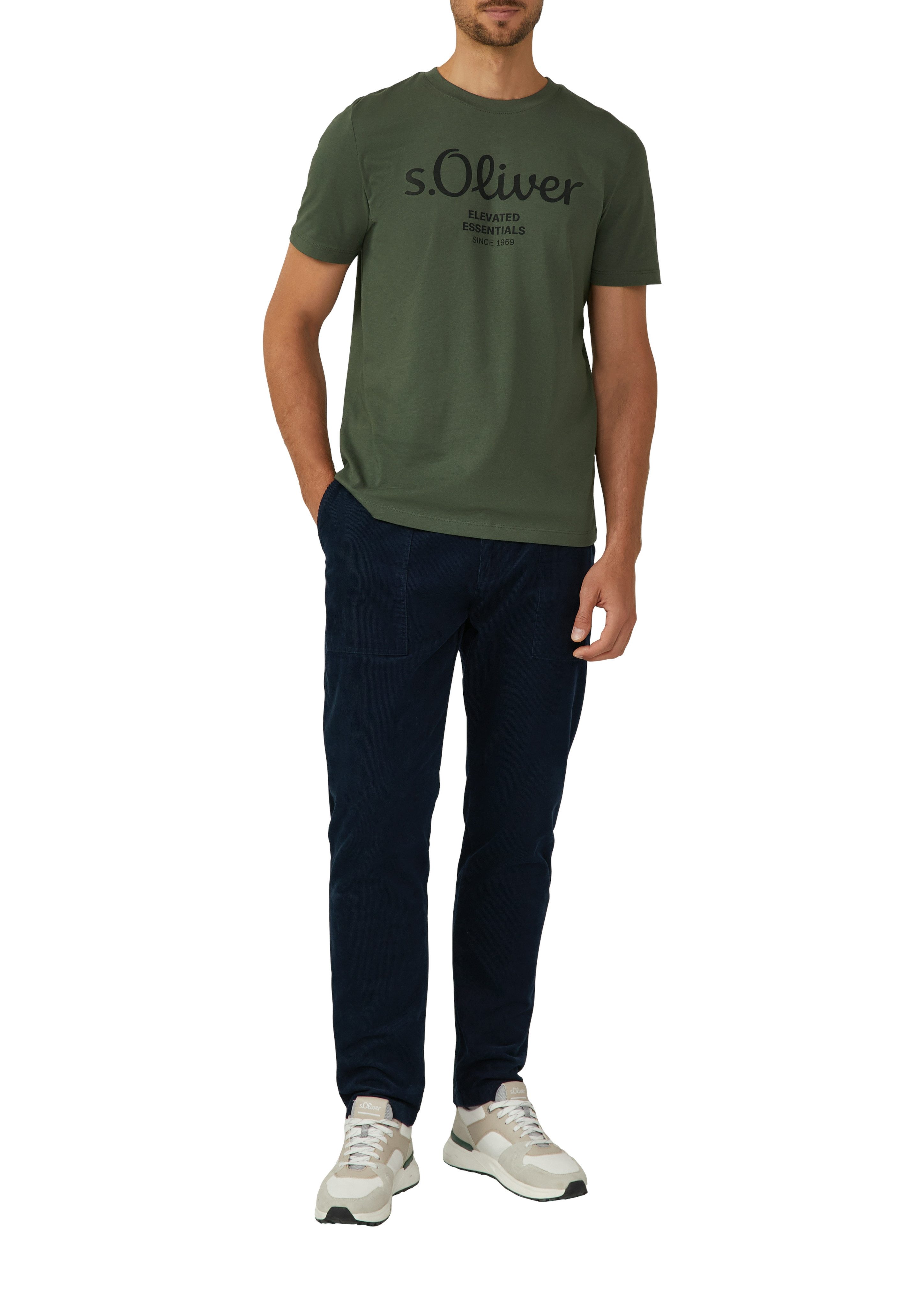 s.Oliver T-Shirt (2-tlg) mit großen Logo-Print, günstig online kaufen