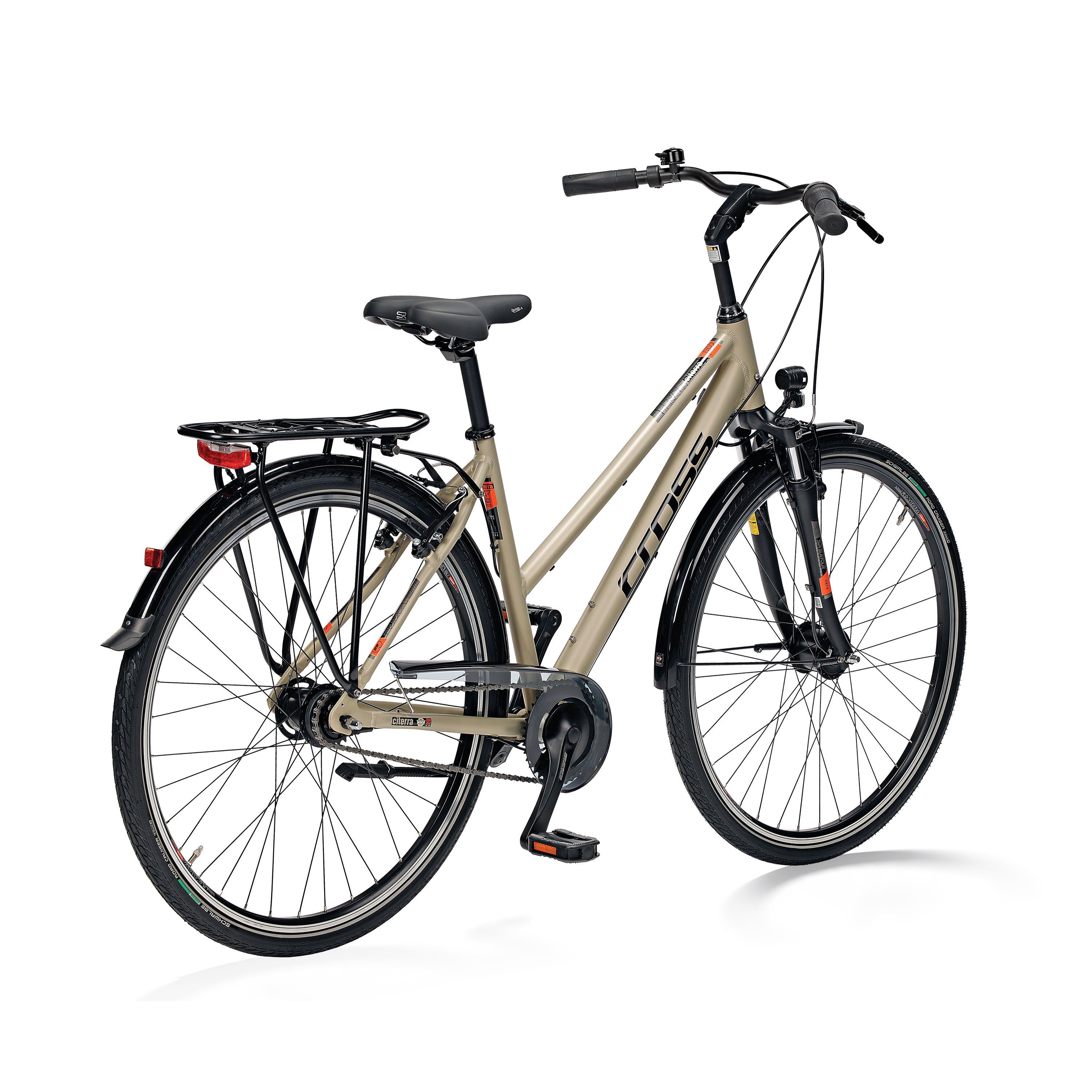 Airtracks Cityrad 28 Zoll Damen City Fahrrad CITERRA LADY Trekking Bike, 7 Gang Shimano NEXUS Schaltwerk, Nabenschaltung, (Shimano Nexus 7), Beige - Rahmenhöhen 44cm, 48cm und 52cm - Mod. 2026