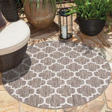 Teppich Outdoor, Carpet City, rund, Höhe: 5 mm, UV-beständig, Flachgewebe, auch in quadratischer Form erhältlich