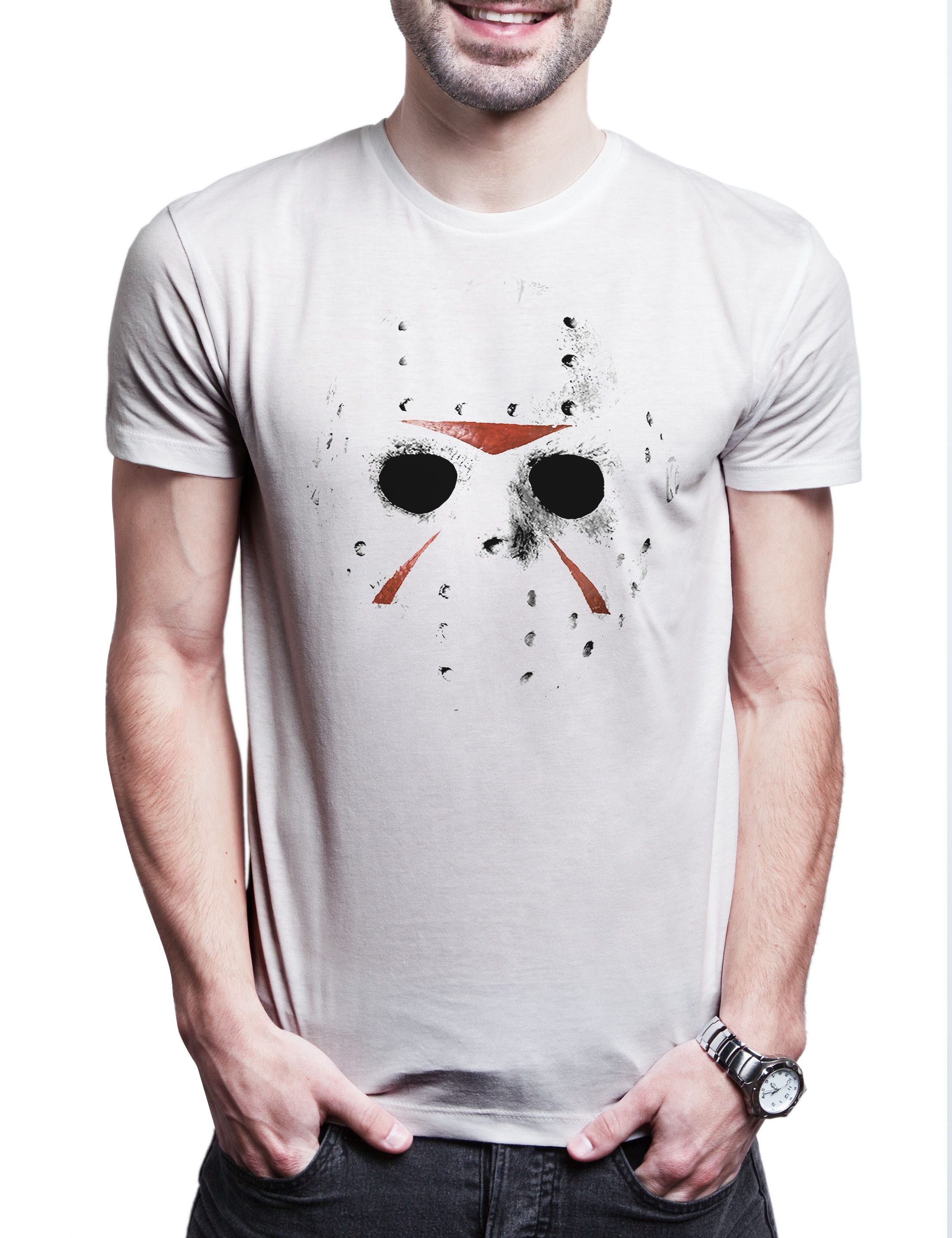 Print-Shirt Ice Hockey Mask Herren T-Shirt Freitag Horror 13 Vorhees Friday Jason