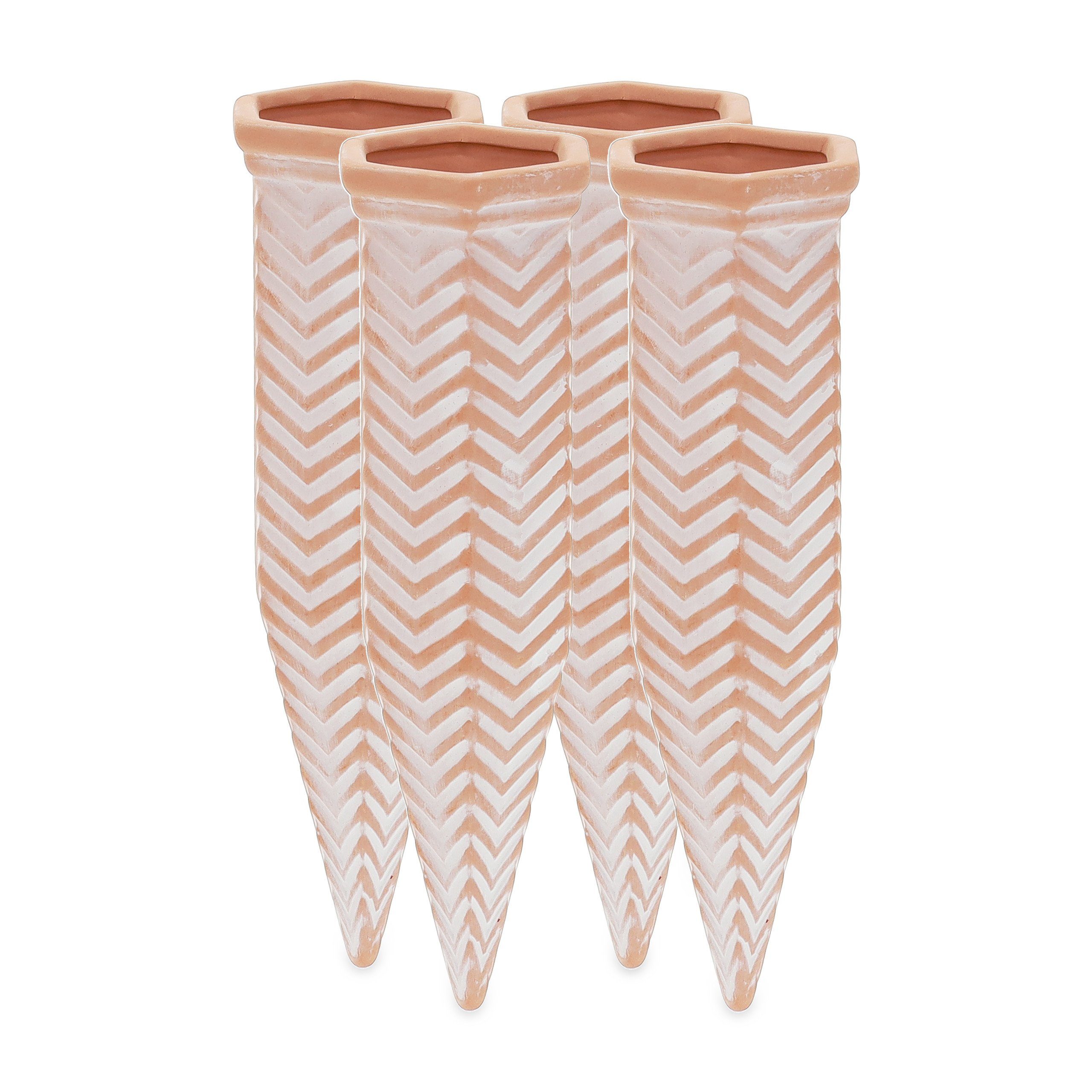 relaxdays Bewässerungssystem Tonkegel zur Bewässerung 4er Set, (4-tlg)