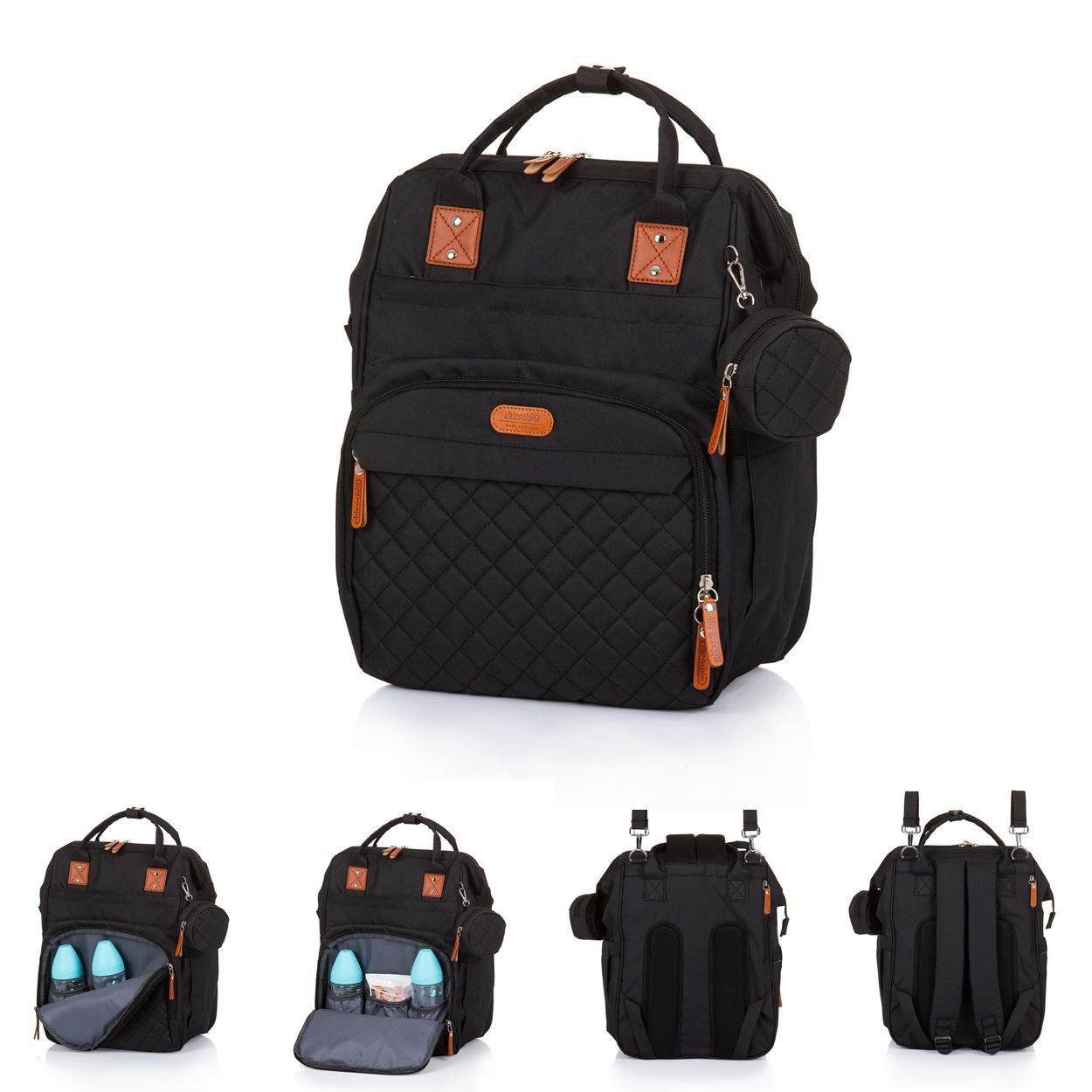 Chipolino Wickeltasche Wickeltasche, Kinderwagen (1-tlg), Rucksack Reißverschluss Schnullertasche