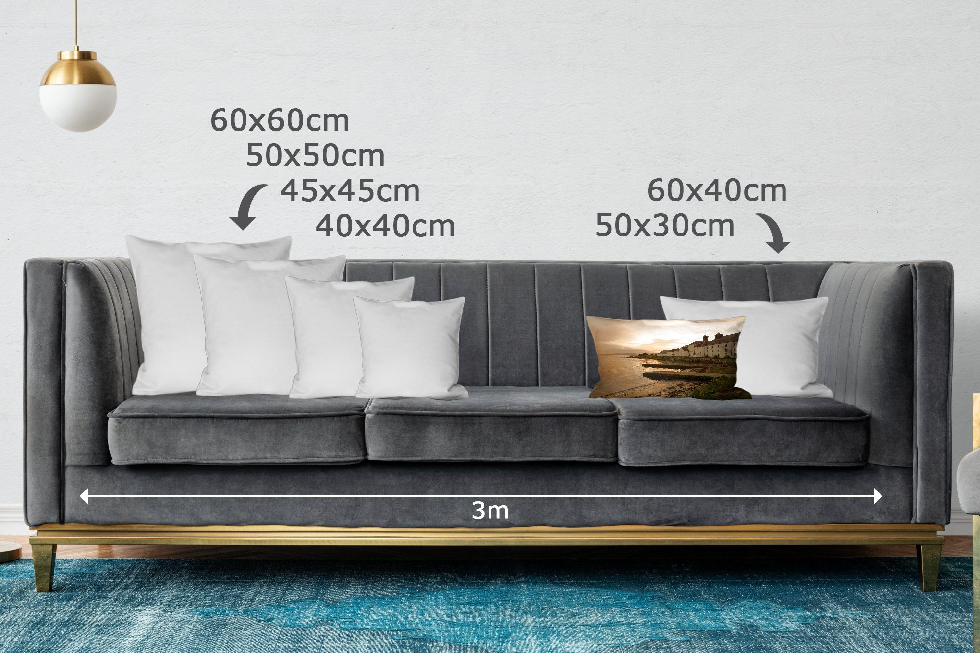 Destillerie, Dekokissen in mit Füllung, Sonnenuntergang Zierkissen, der Dekoration, Wohzimmer Dekokissen Schlafzimmer MuchoWow