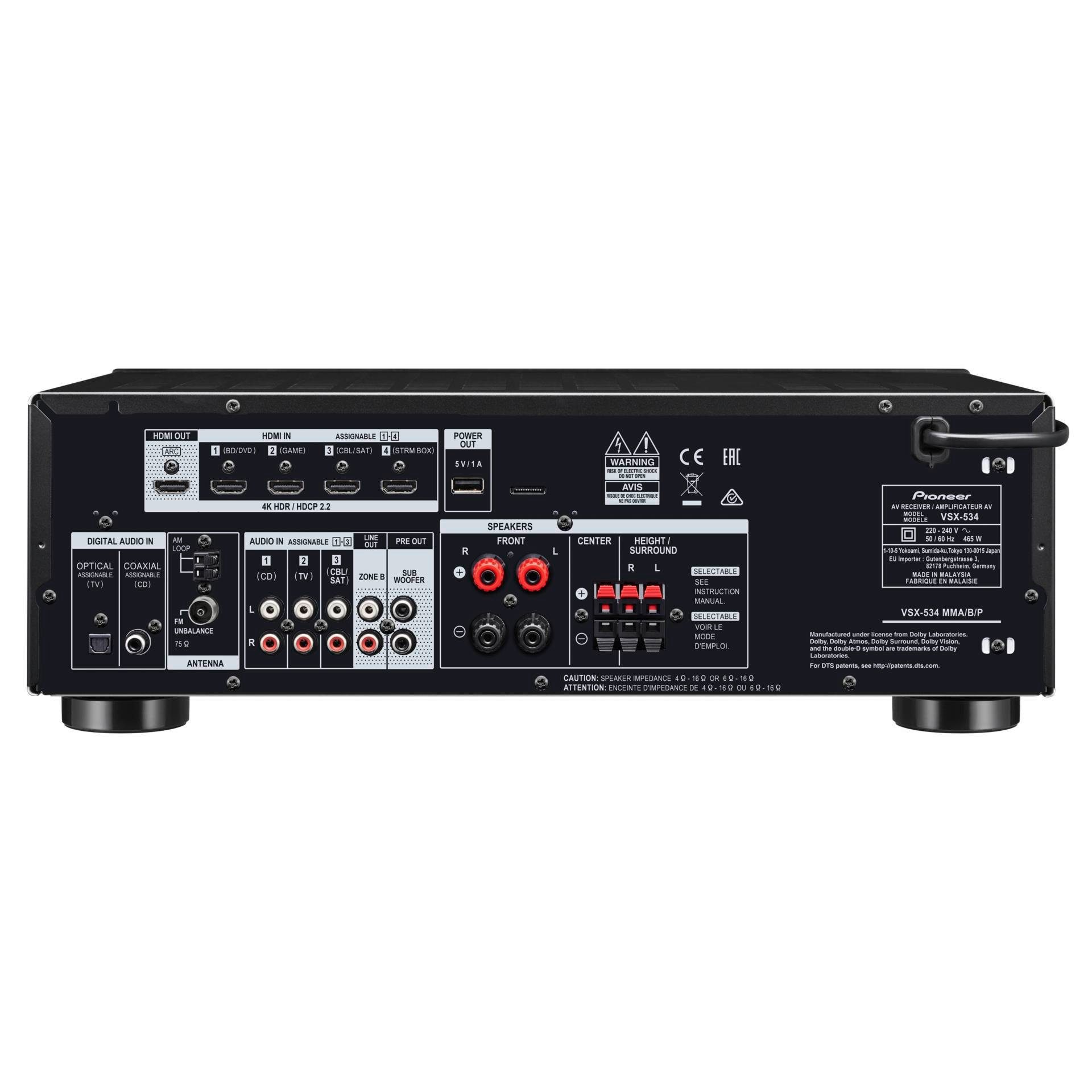 Pioneer VSX-534-B 5.2-Kanal AV-Receiver AV-Receiver