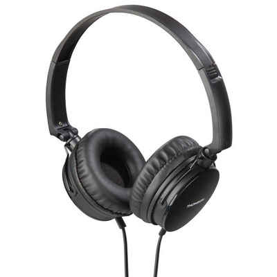 Thomson On-Ear Наушники Headset mit flachem Kabel Telefon-Funktion HED2207BK On-Ear-Kopfhörer