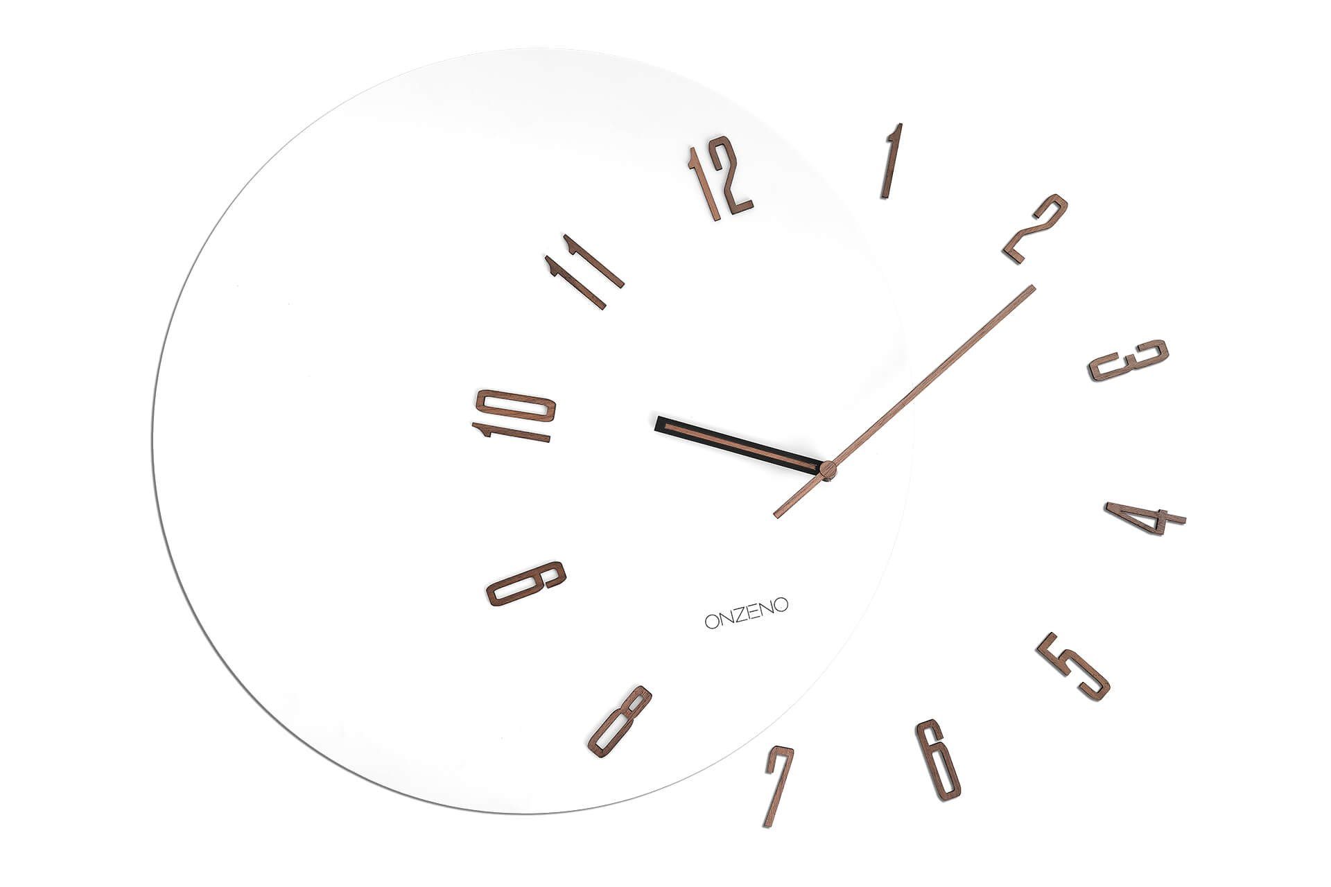ONZENO Wanduhr THE INDEPENDENT. 60x53x1.2 cm (handgefertigte Design-Uhr)