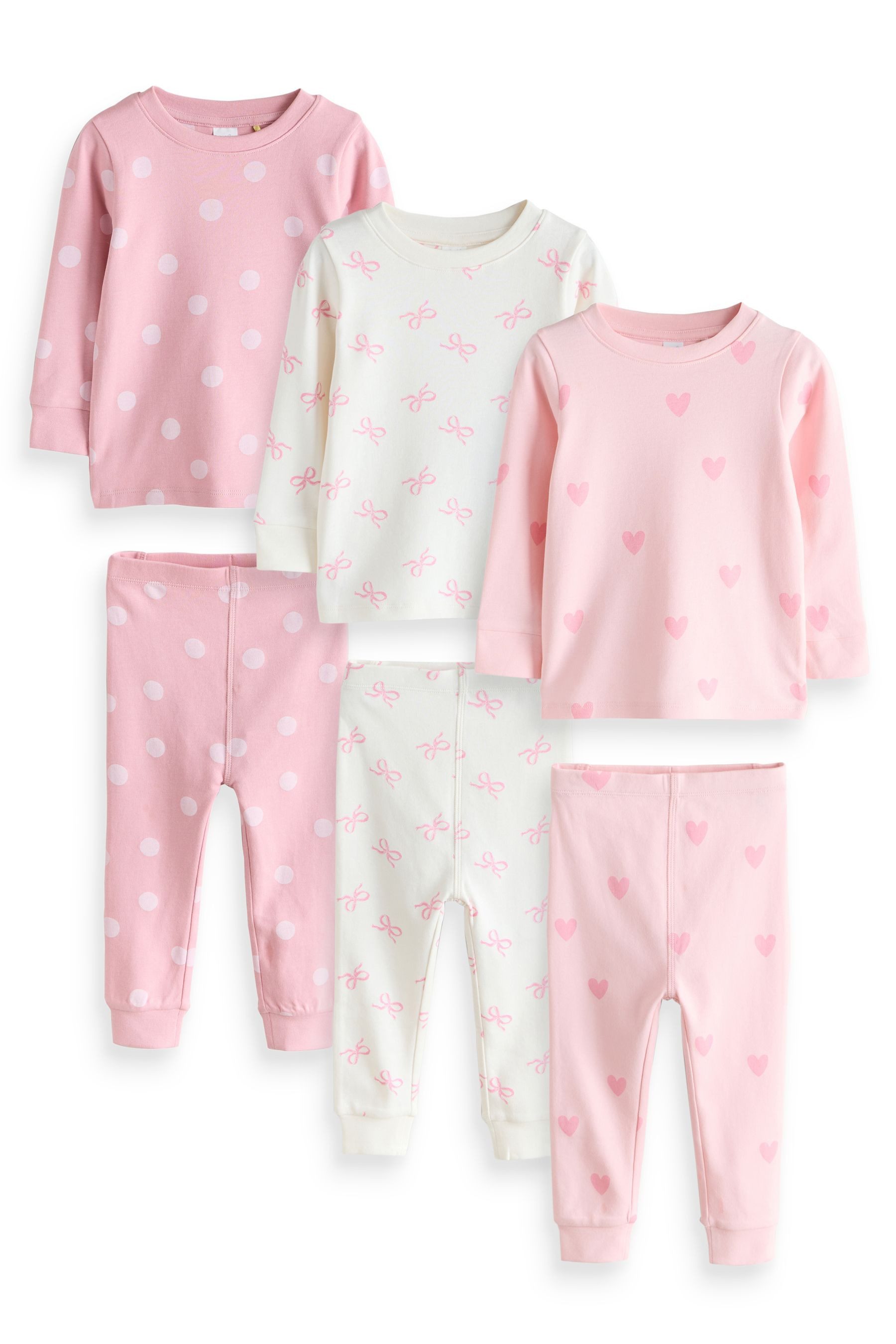 Next Pyjama Snuggle Schlafanzüge, 3er-Pack (6 tlg)