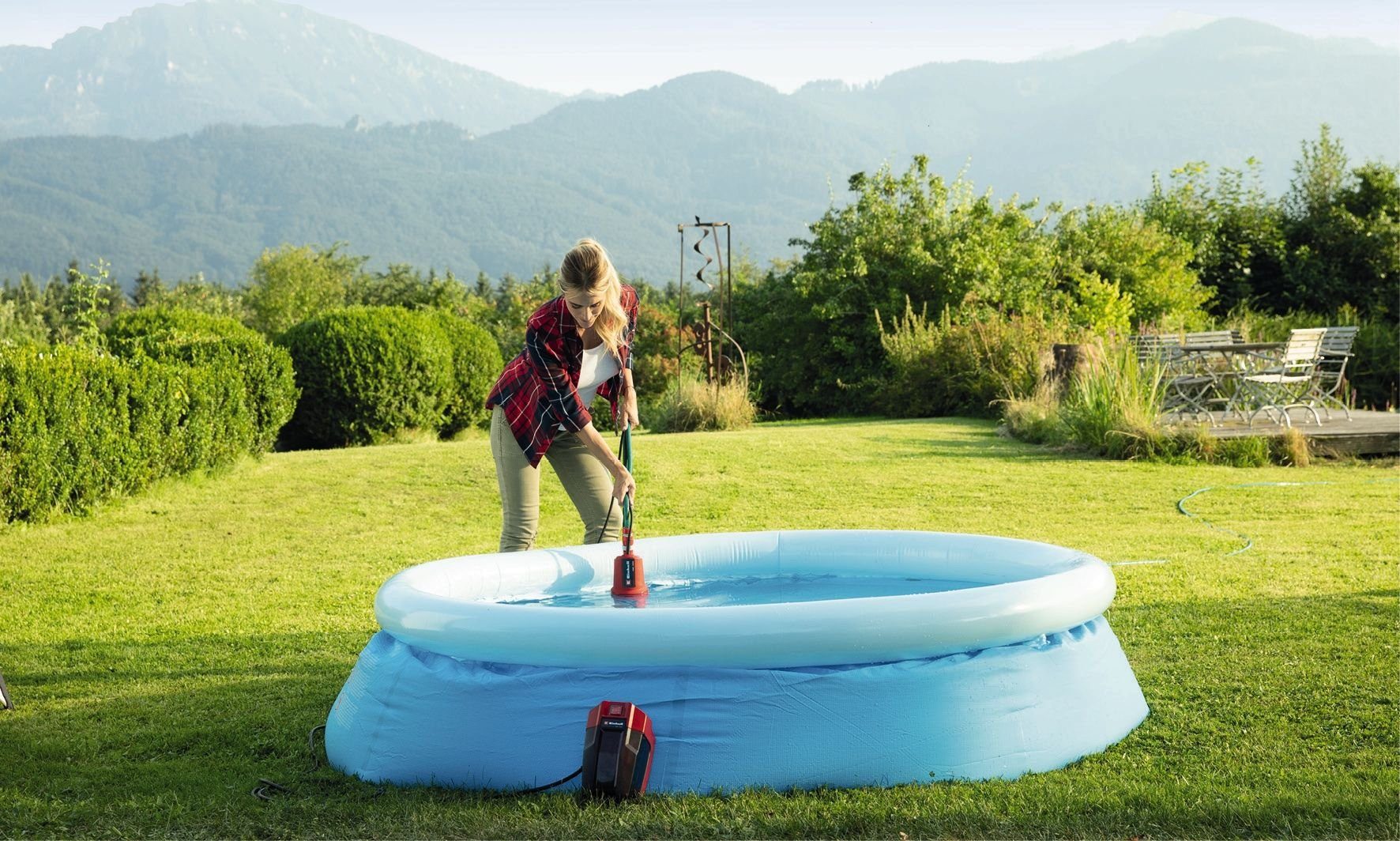 Einhell Klarwasserpumpe GE-SP 18 Li -Solo, 5000 l/h max. Fördermenge