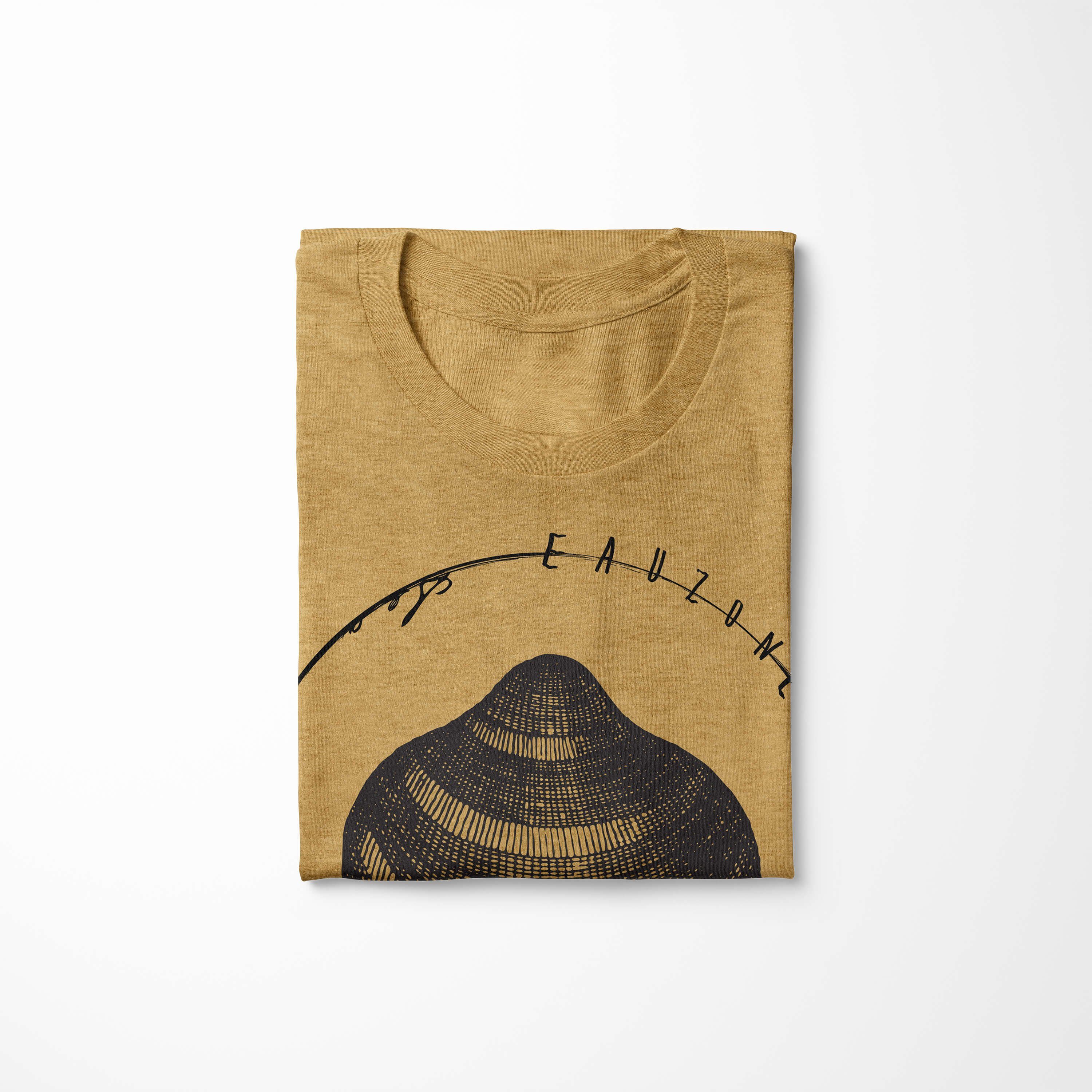 Schnitt Art Creatures, Struktur Sea T-Shirt Tiefsee Sinus Antique 063 Serie: sportlicher - feine Sea Fische und / T-Shirt Gold