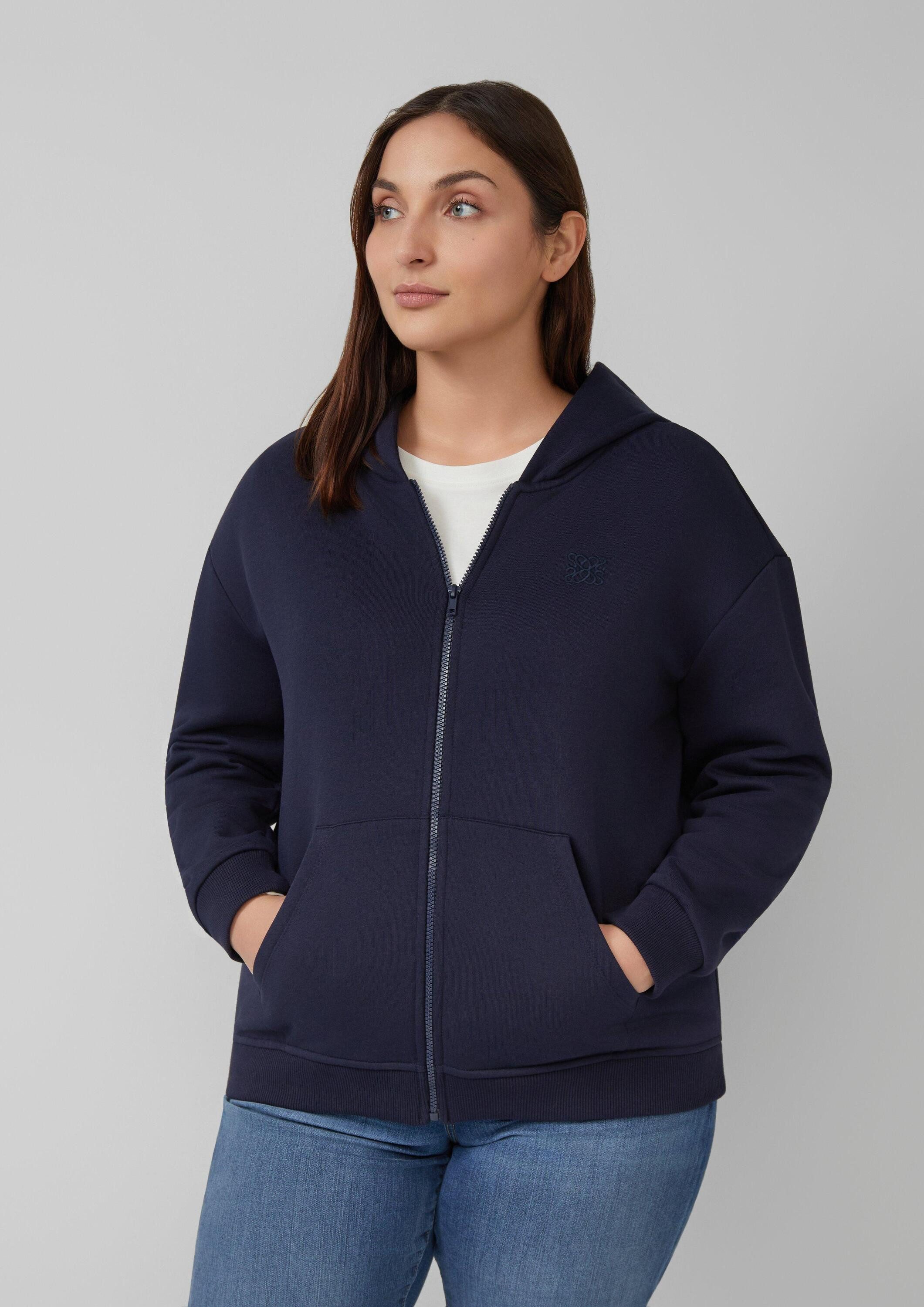 s.Oliver Sweatjacke Sweatshirt Jacke Angeraute Sweatshirtjacke günstig online kaufen