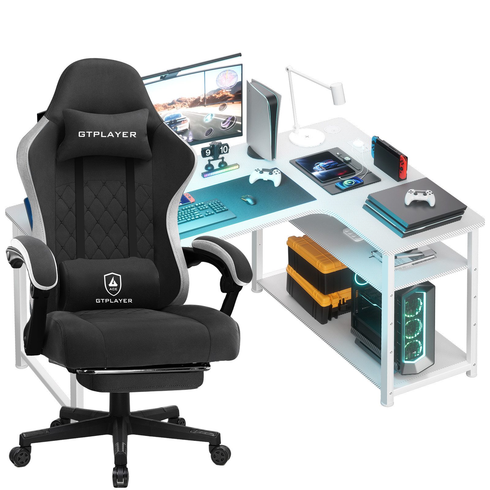 GTPLAYER Gaming-Stuhl Gaming Tisch + Gaming günstig online kaufen