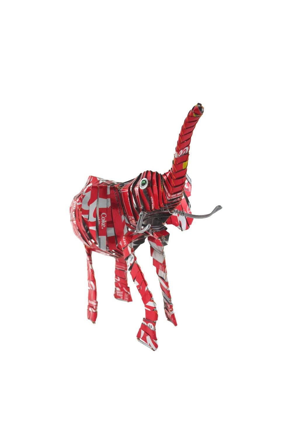 Little Zim Tierfigur Recycling Blechtiere - Elefant - M, Handgefertigt · Getränke- und Blechdosen · Unikat