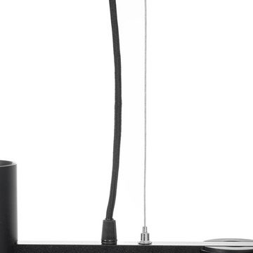 Arcchio Hängeleuchte Brinja, dimmbar, Leuchtmittel nicht inklusive, Modern, Aluminium, Kunststoff, Schwarz, 5 flammig, GU10, Deckenlampe