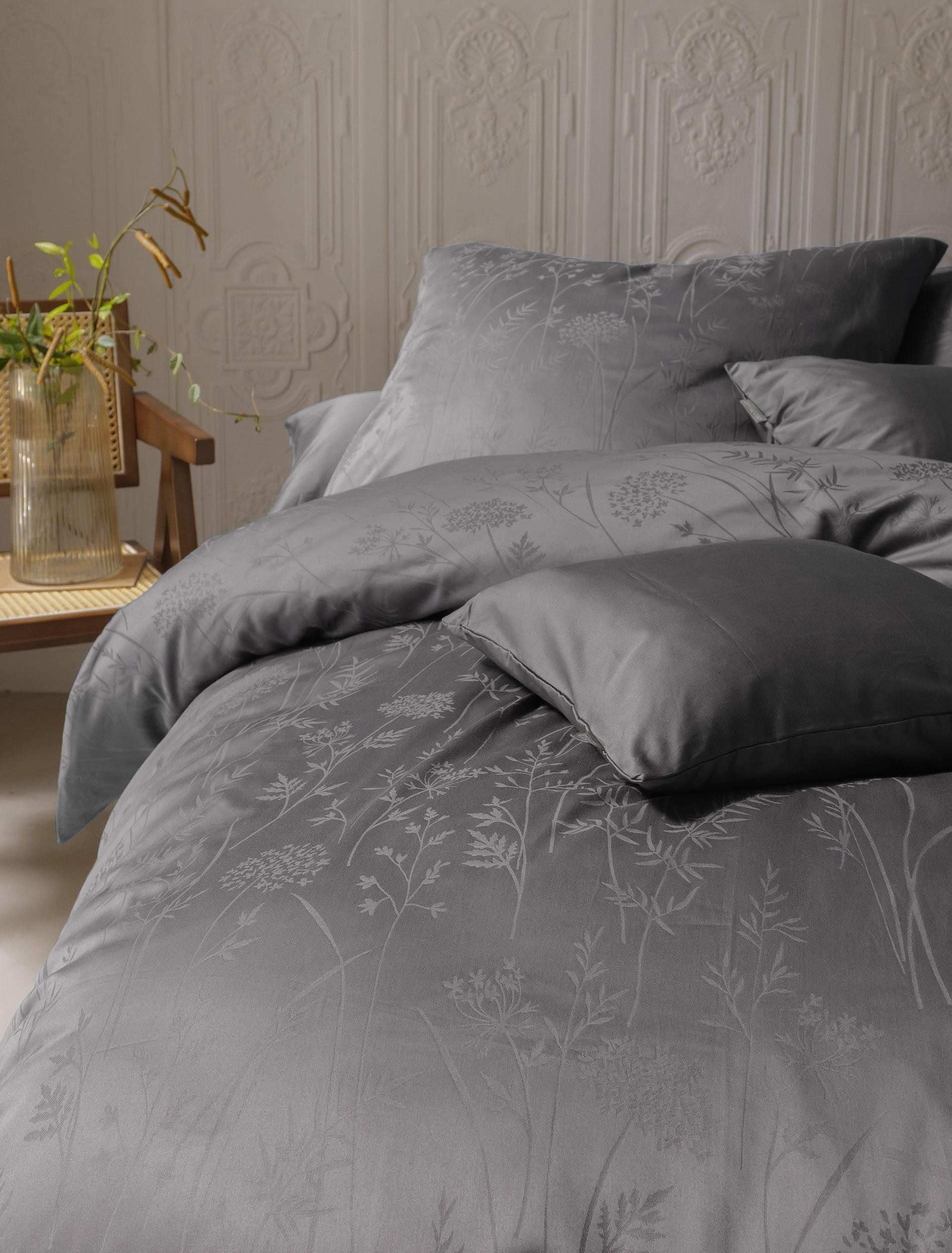 Irisette Bettwäsche Rio 8643, Satin, 2 teilig, Seidig glänzend, gewebtes Muster, hochwertig