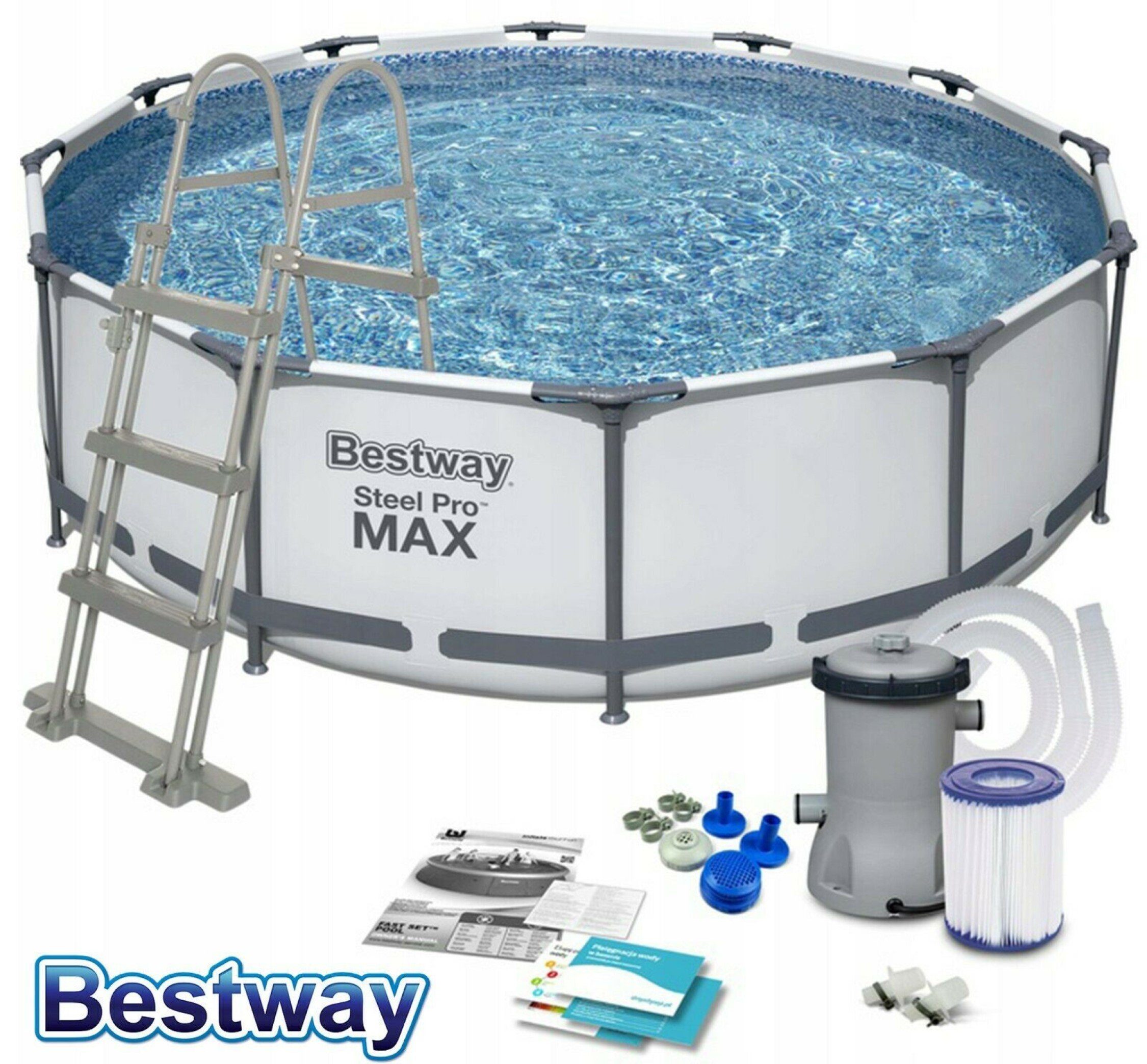 pressiode Rundpool Bestway Pool cm (1-tlg) 100 MAX Pro 56418 Steel 366 Zubehör x