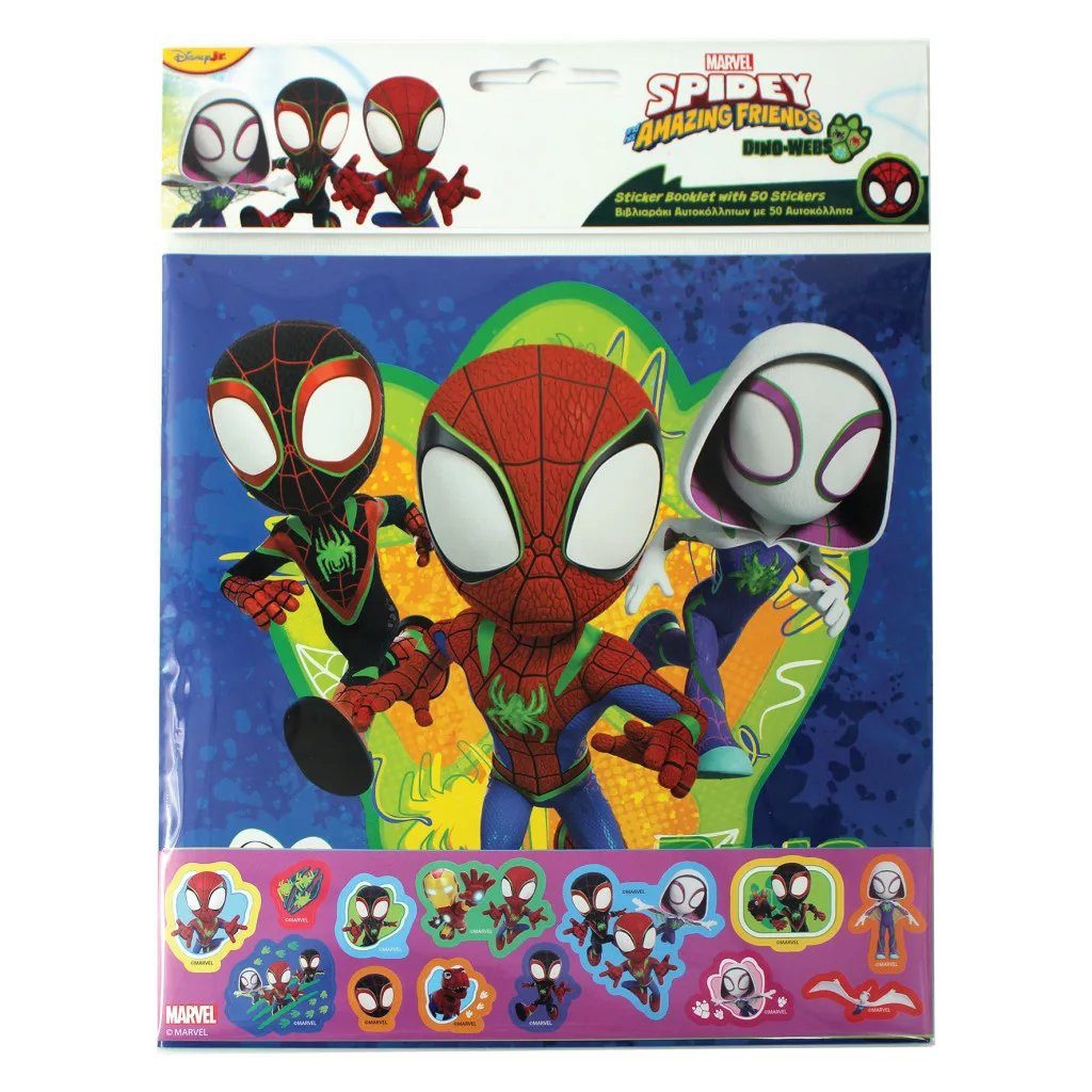 Spiderman Kreativset Marvel Spidey and His Amazing Friends Dino-Webs Stickeralbum mit 50