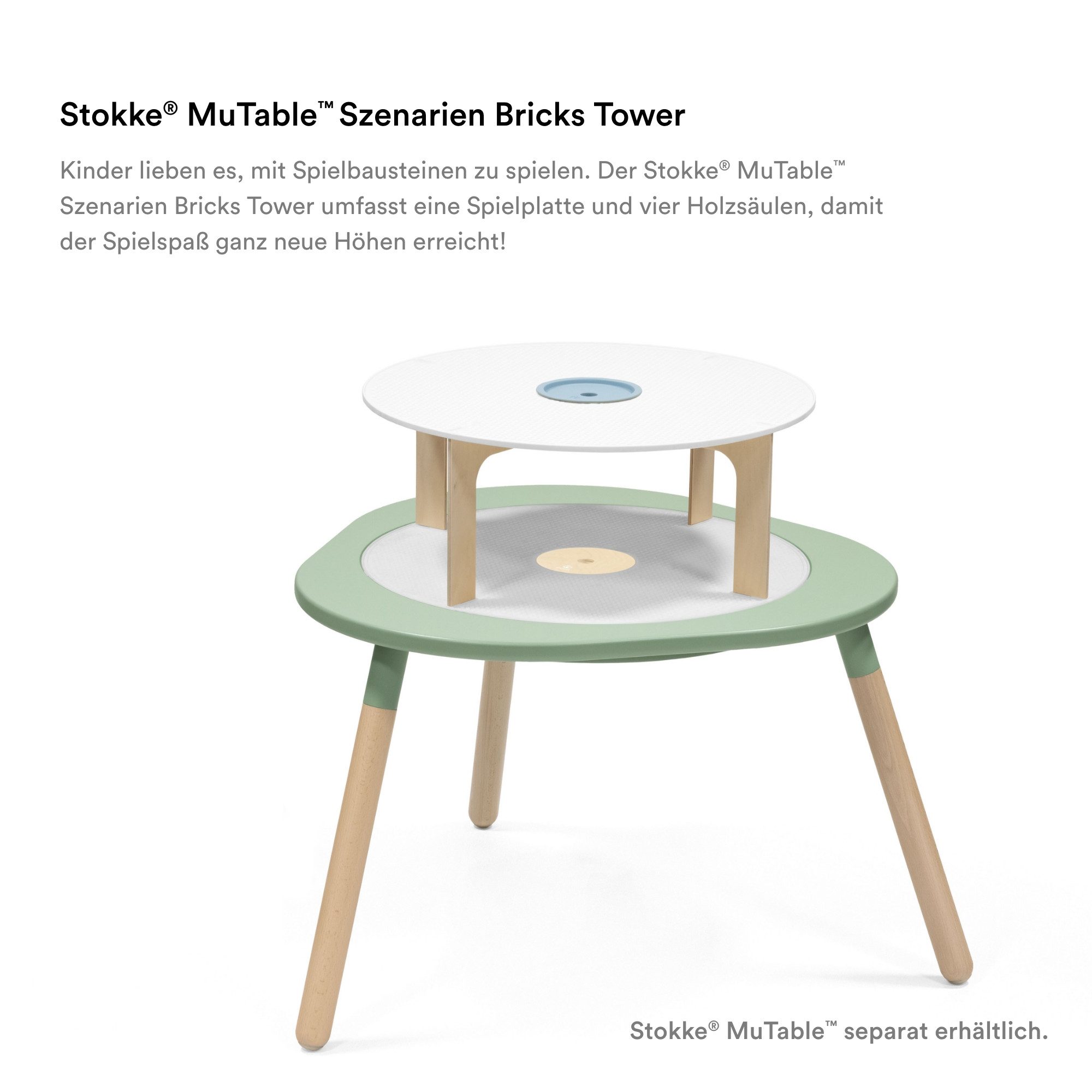 Stokke Spieltisch MuTable™ Bricks Tower V2, Mit dem MuTable™ Spieltisch kompatibel (Mai 2023)