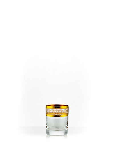 Crystalex Schnapsglas Barline (gold) Schnapsgläser 60 ml 6er Set, Kristallglas, Gravur, Kristallglas