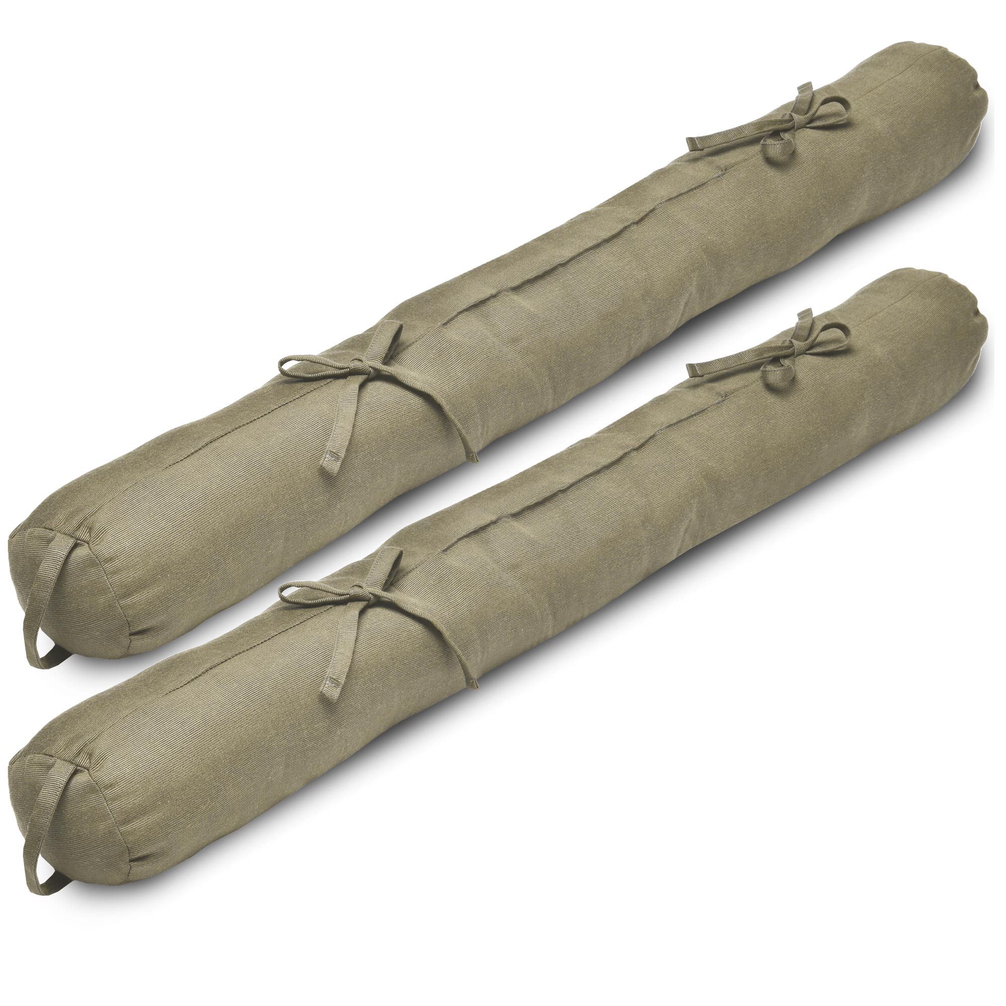 Beautissu Zugluftstopper 2er Set Zugluftstopper 100cm Viento, 100x10cm, Taupe, Türluftstopper Haustür Kältestopper für Türen & Fenster