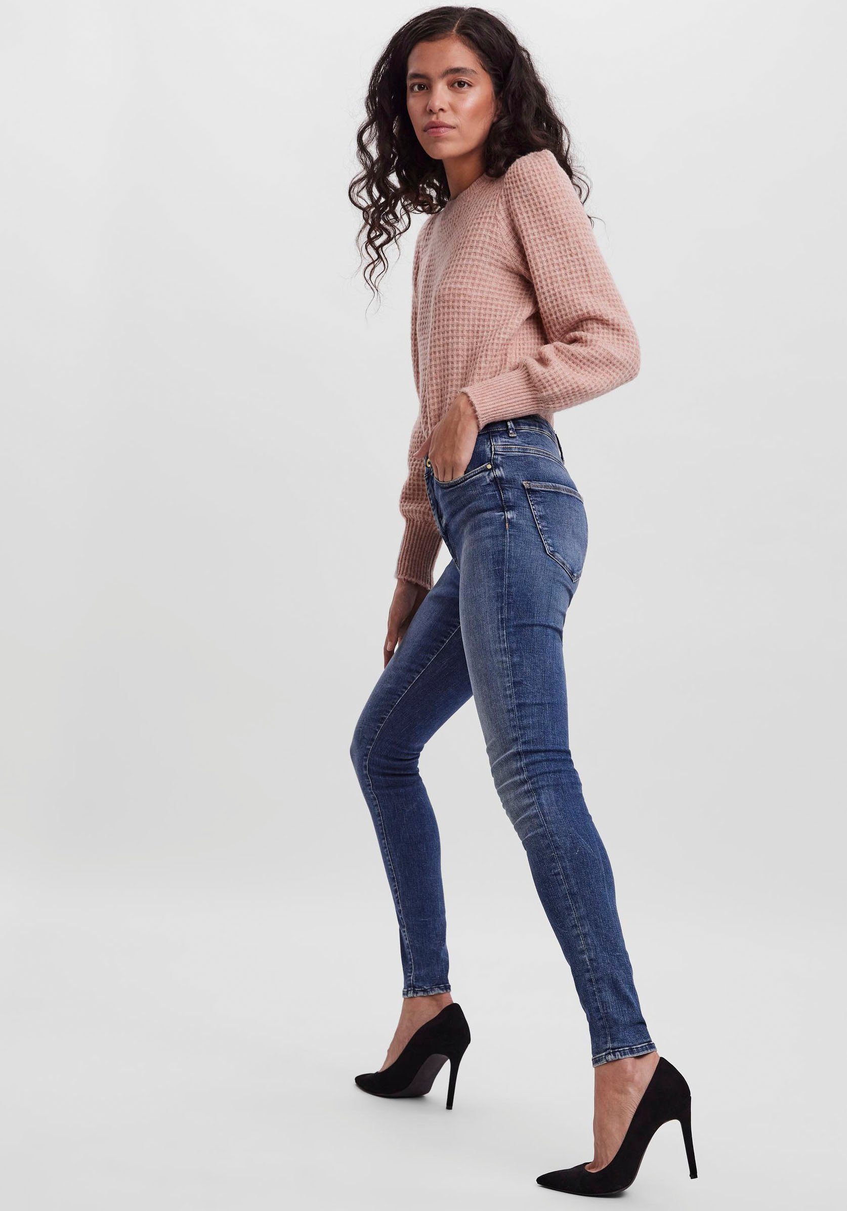 Vero Moda High-waist-Jeans VMSOPHIA HR SKINNY RI372 blue NOOS denim JEANS medium