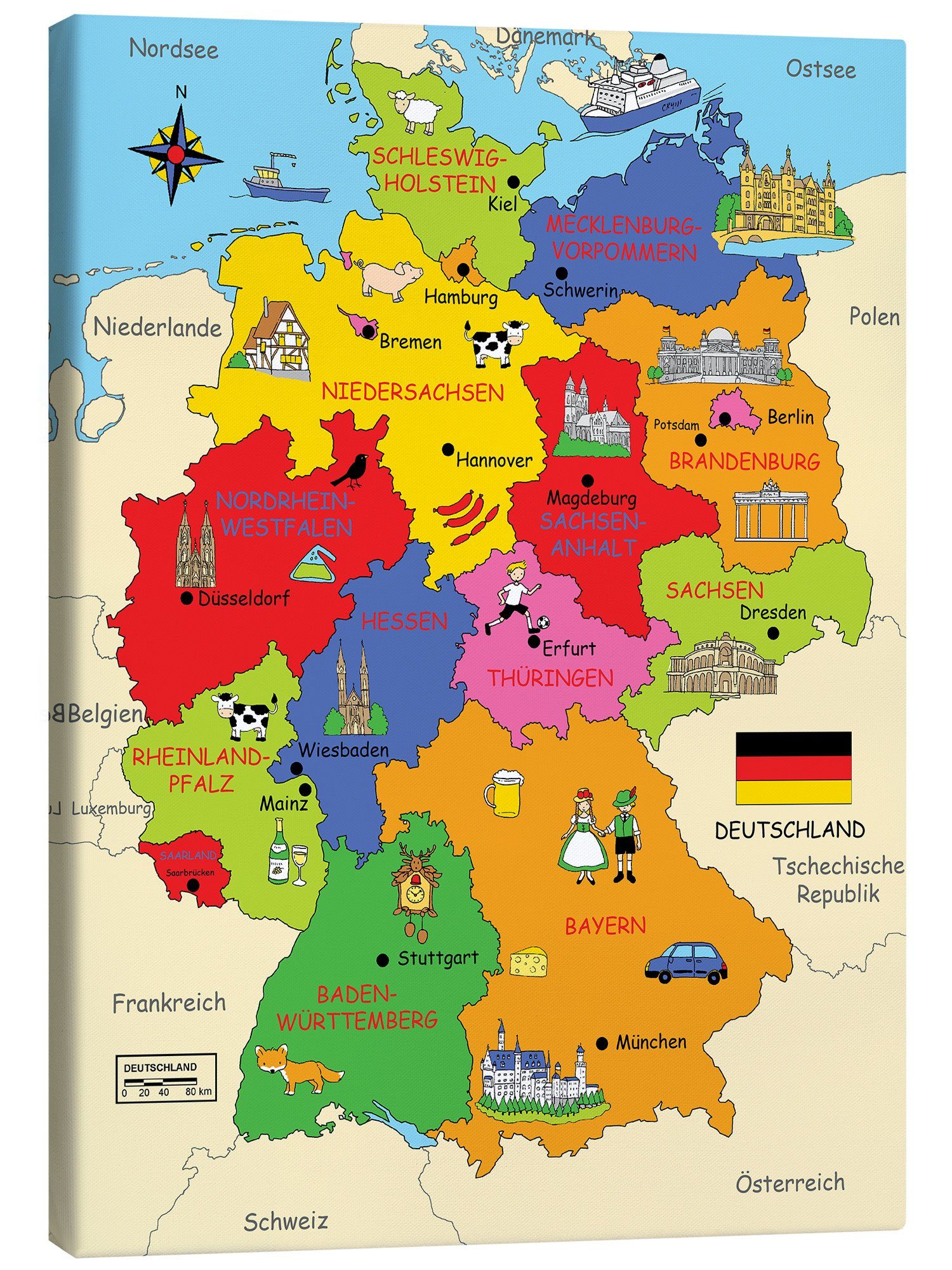 Posterlounge Poster Fluffy Feelings, Bundesländer für günstig online kaufen